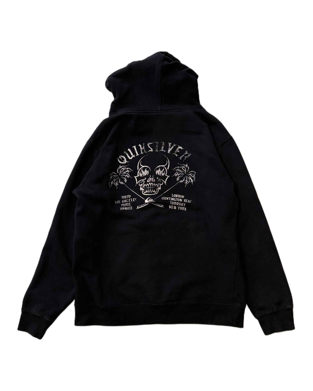 00s Quiksilver Sweatshirt Navy Blue (S) - Gods Thrift Athens