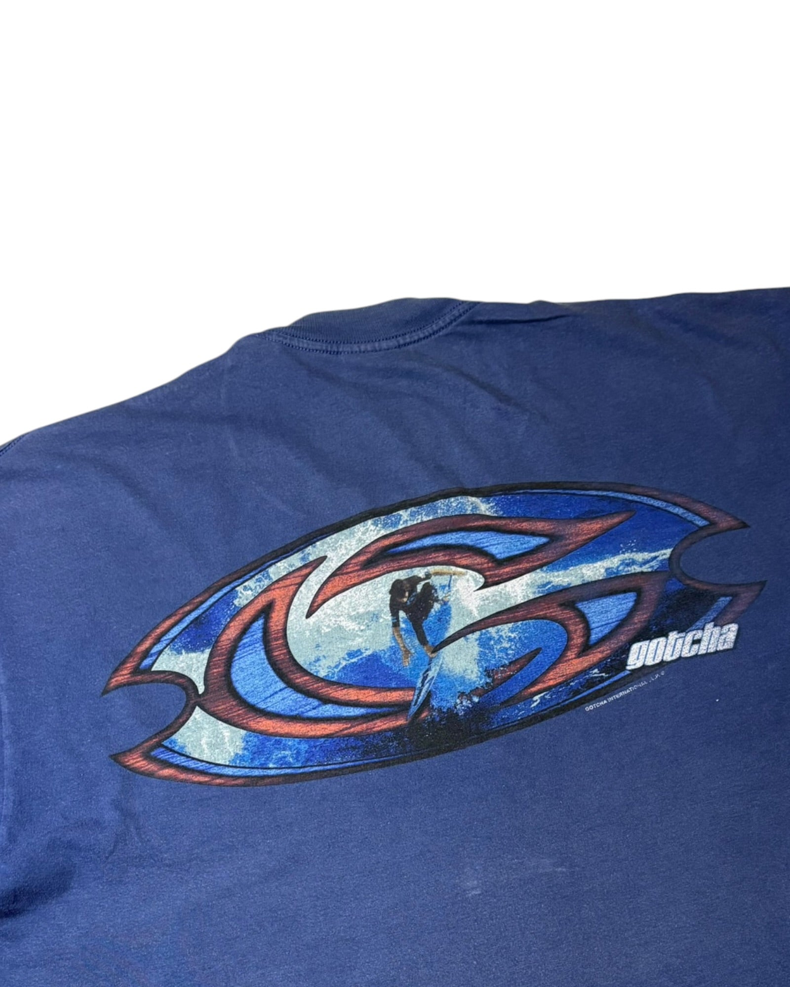 Vintage 2000s Gotcha Surf Tee | Navy Blue | Size L