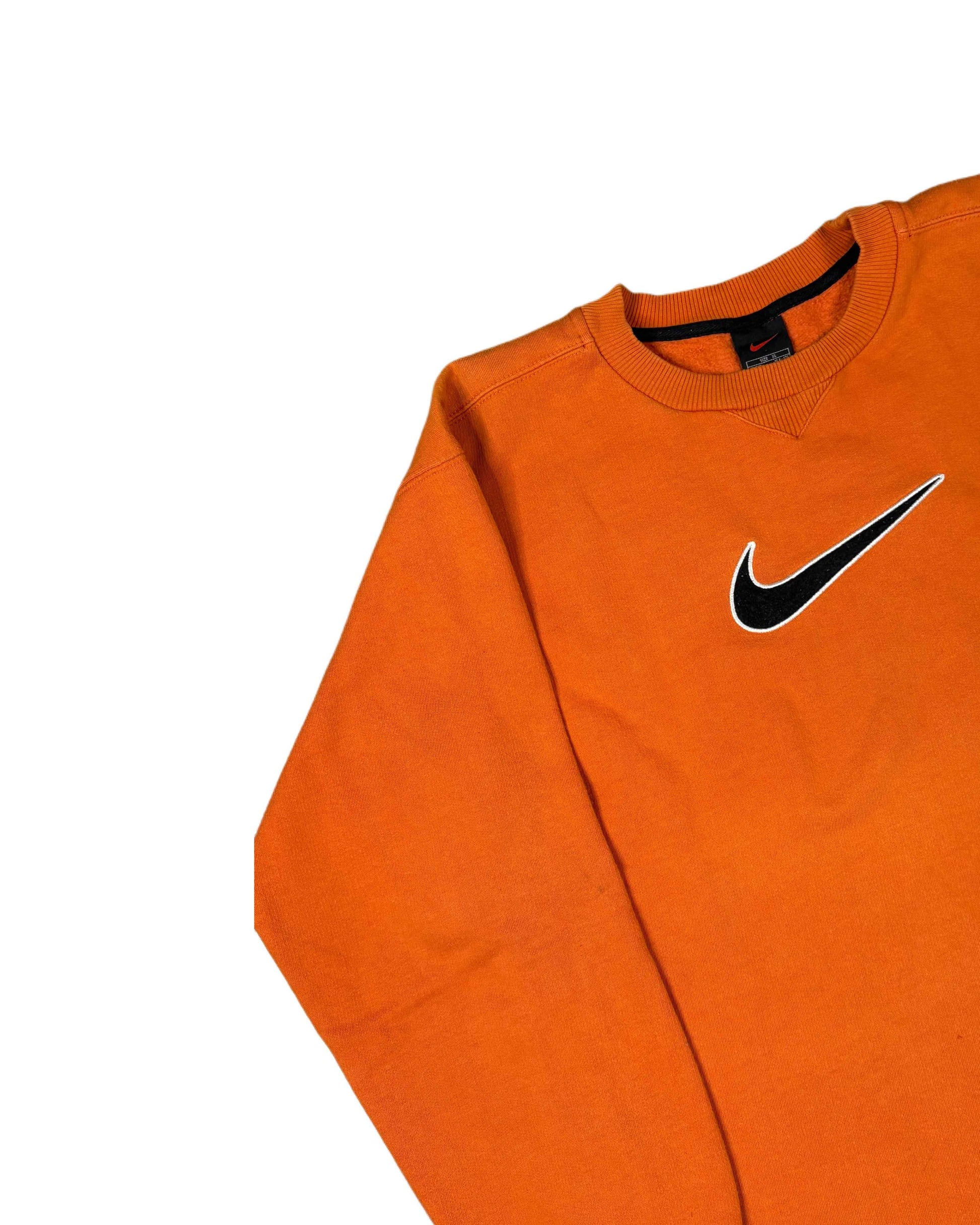 Vintage Nike Center Swoosh Crewneck - Made in Greece Orange (M)