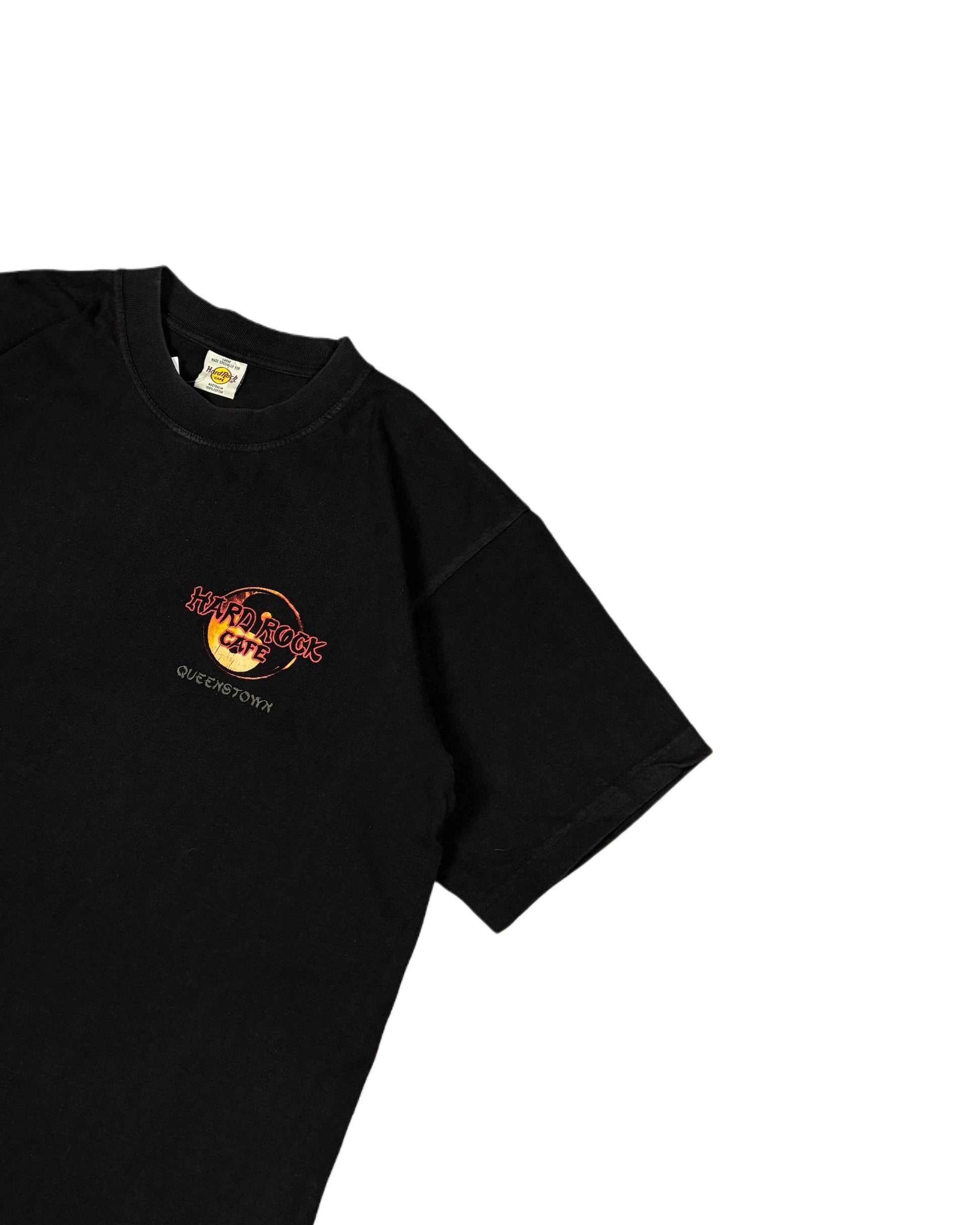 Vintage Hard Rock Cafe Queenstown T-shirt Black (L) - Gods Thrift Athens