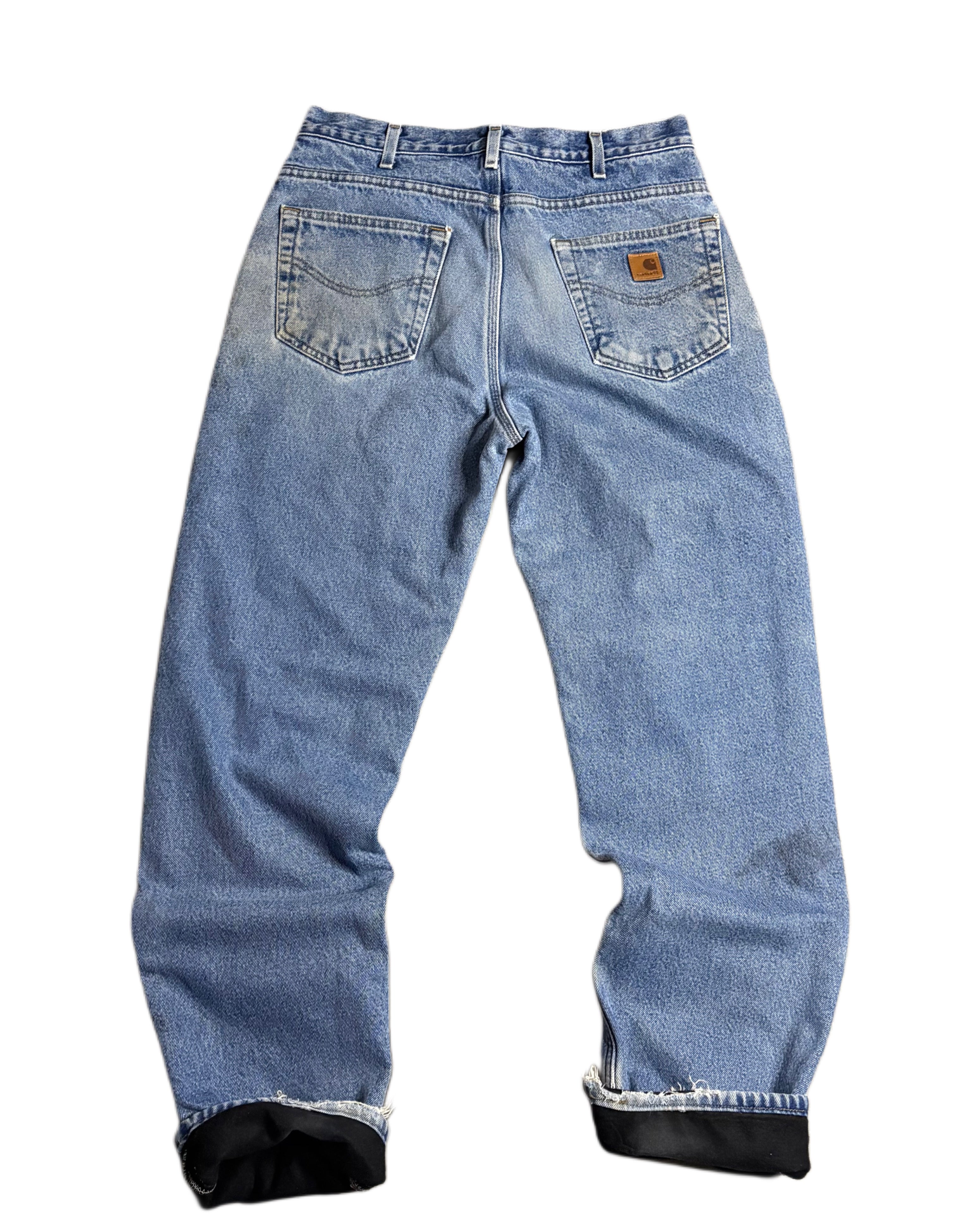 Carhartt B155 DST Denim Jeans FLEECE LINED RELAXED FIT (W33 L34)