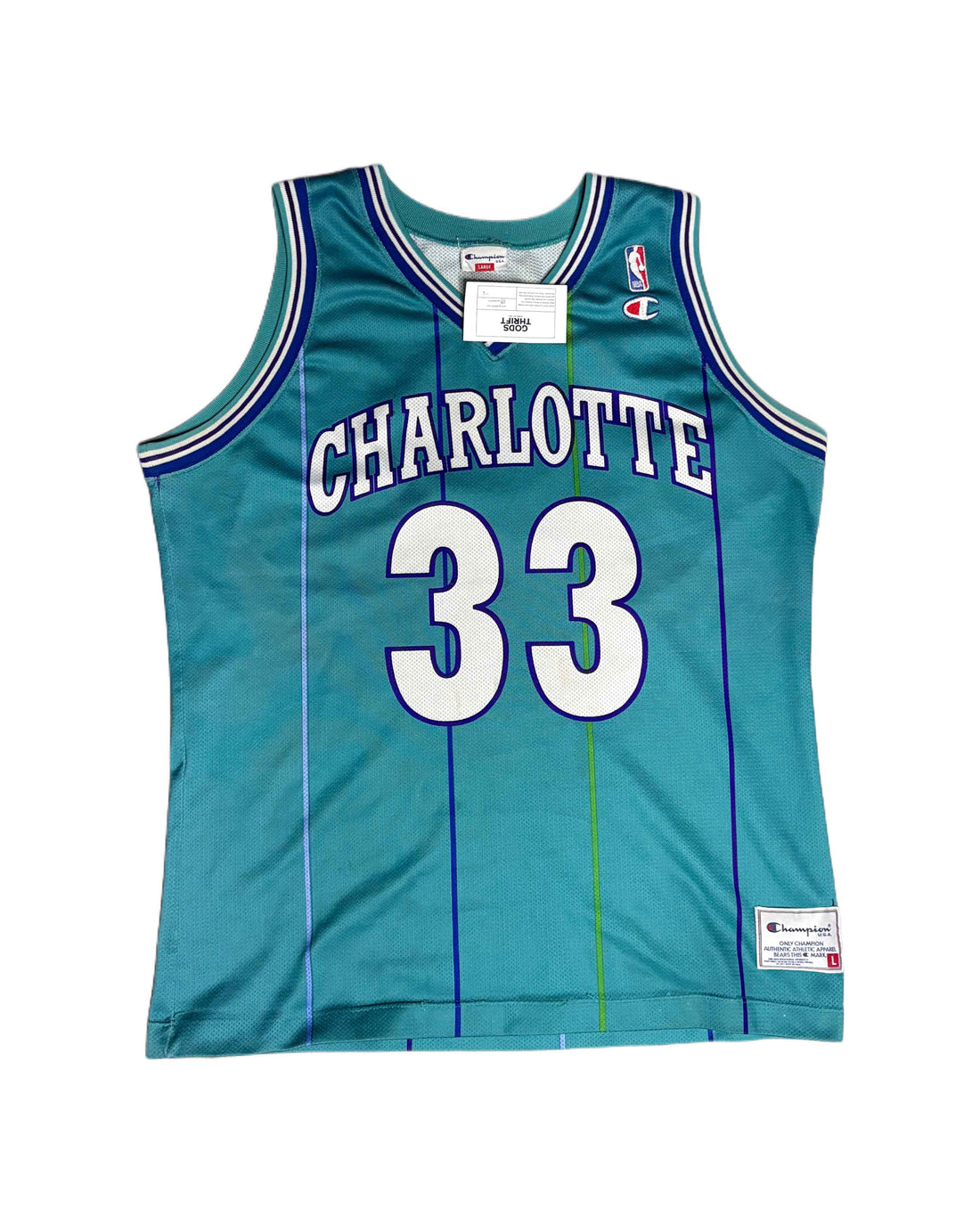 90s Champion NBA Charlotte Hornets Set Blue (L) - Gods Thrift Athens