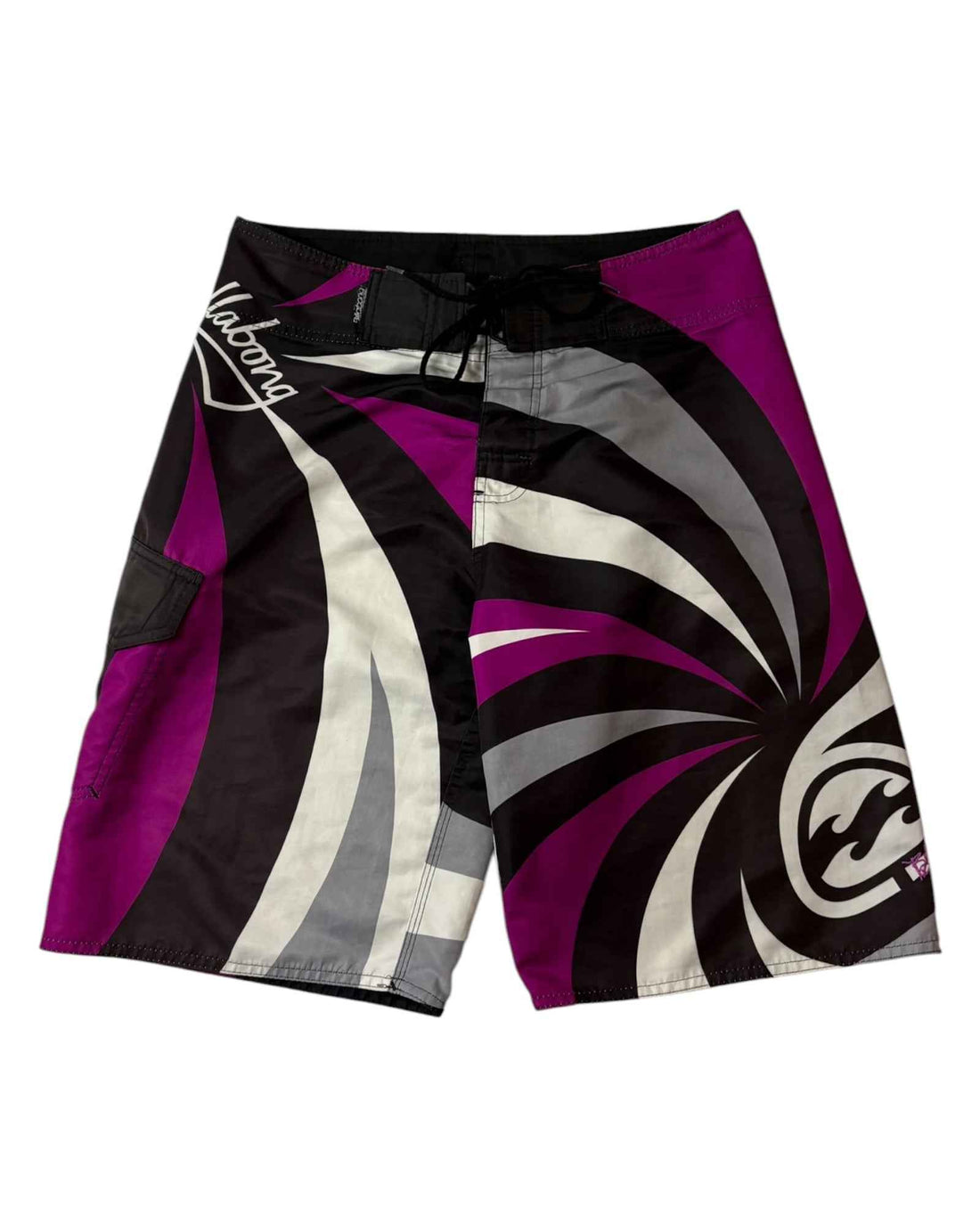 Vintage 2000s Billabong Board Shorts | Black / Pink / White | Size S/M