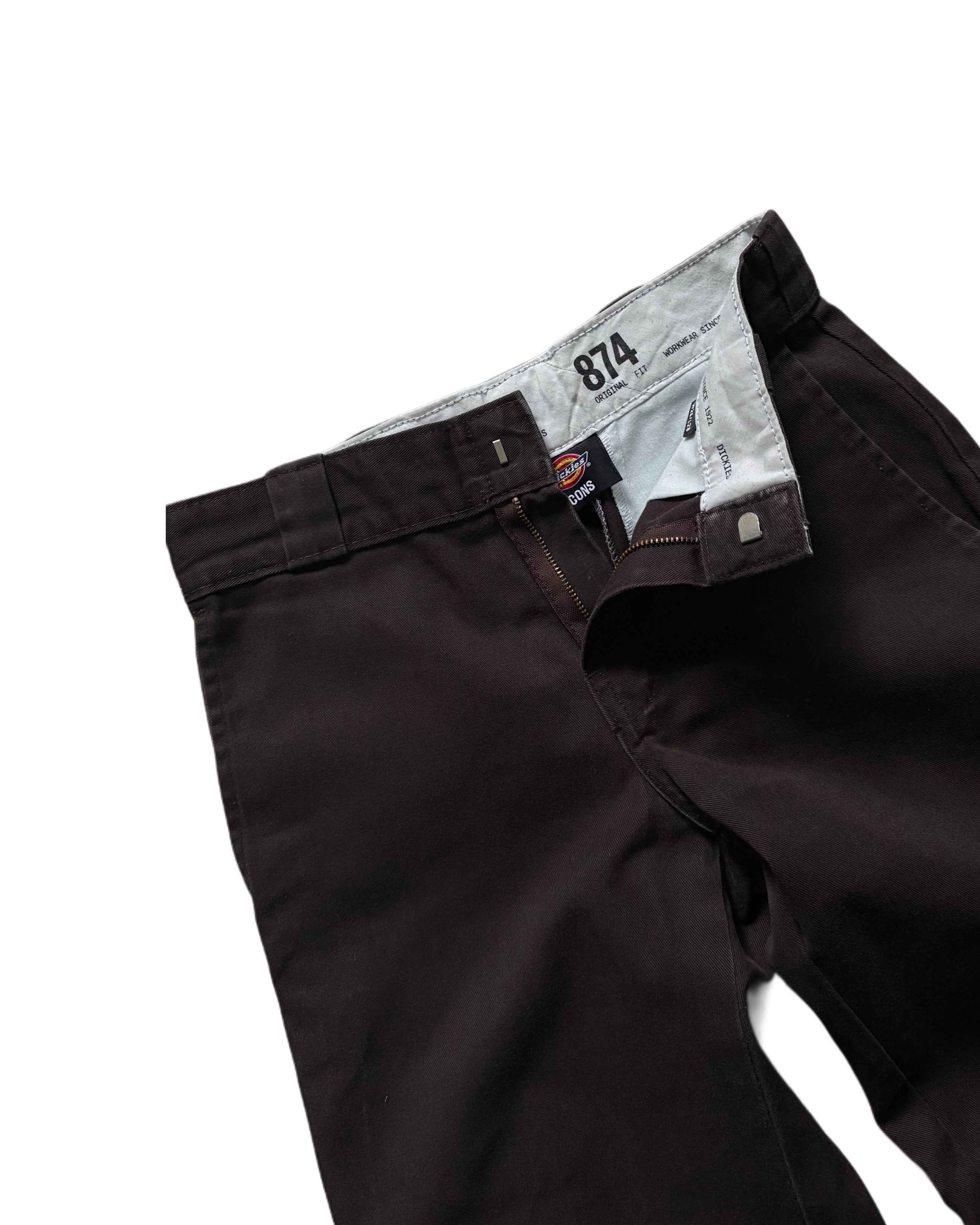 Vintage Dickies 874 Chino Pants Brown (W26 L28) - Gods Thrift Athens