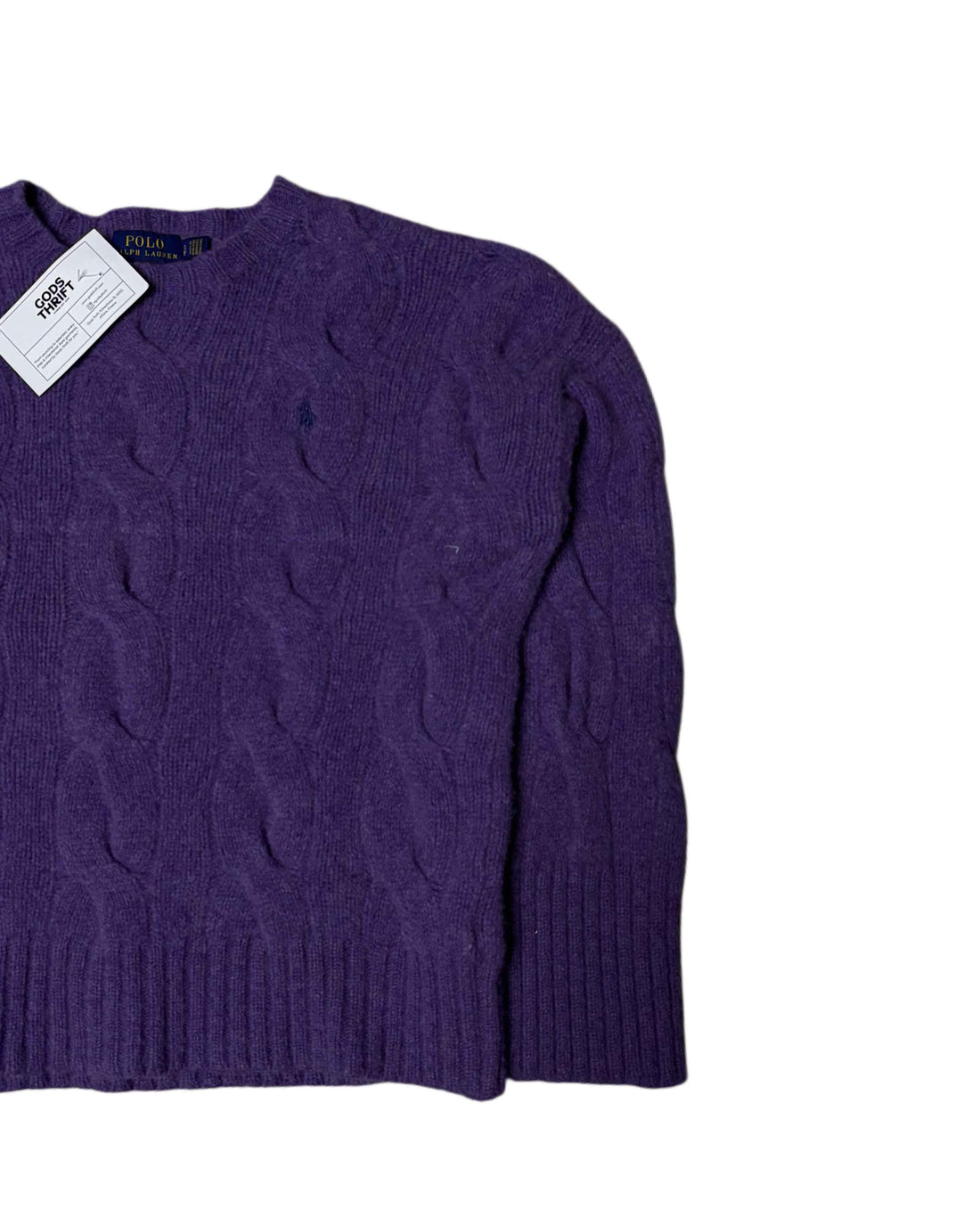 Polo Ralph Lauren Knit Sweater Deep Purple Womens (XS) - Gods Thrift Athens