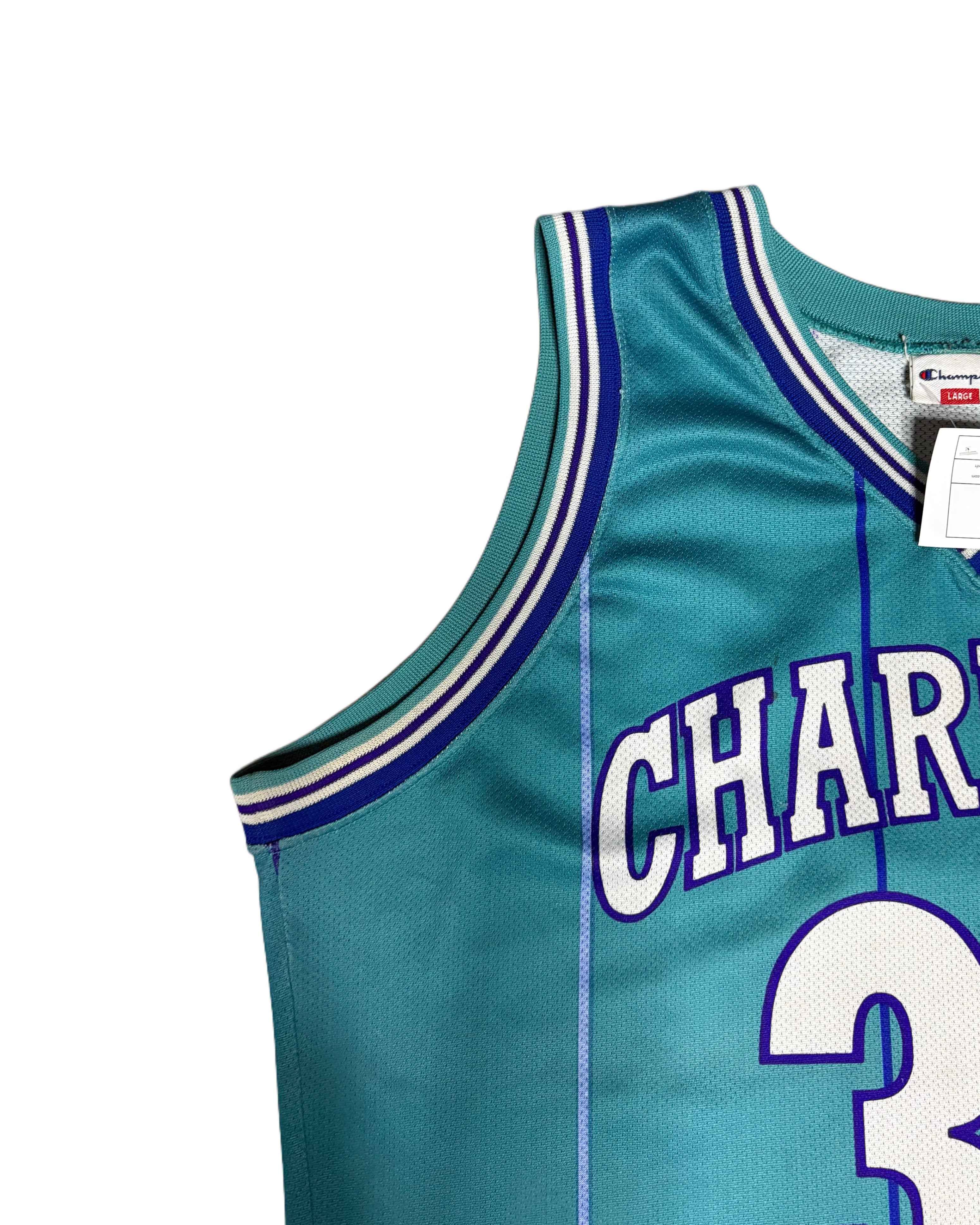 90s Champion NBA Charlotte Hornets Set Blue (L) - Gods Thrift Athens