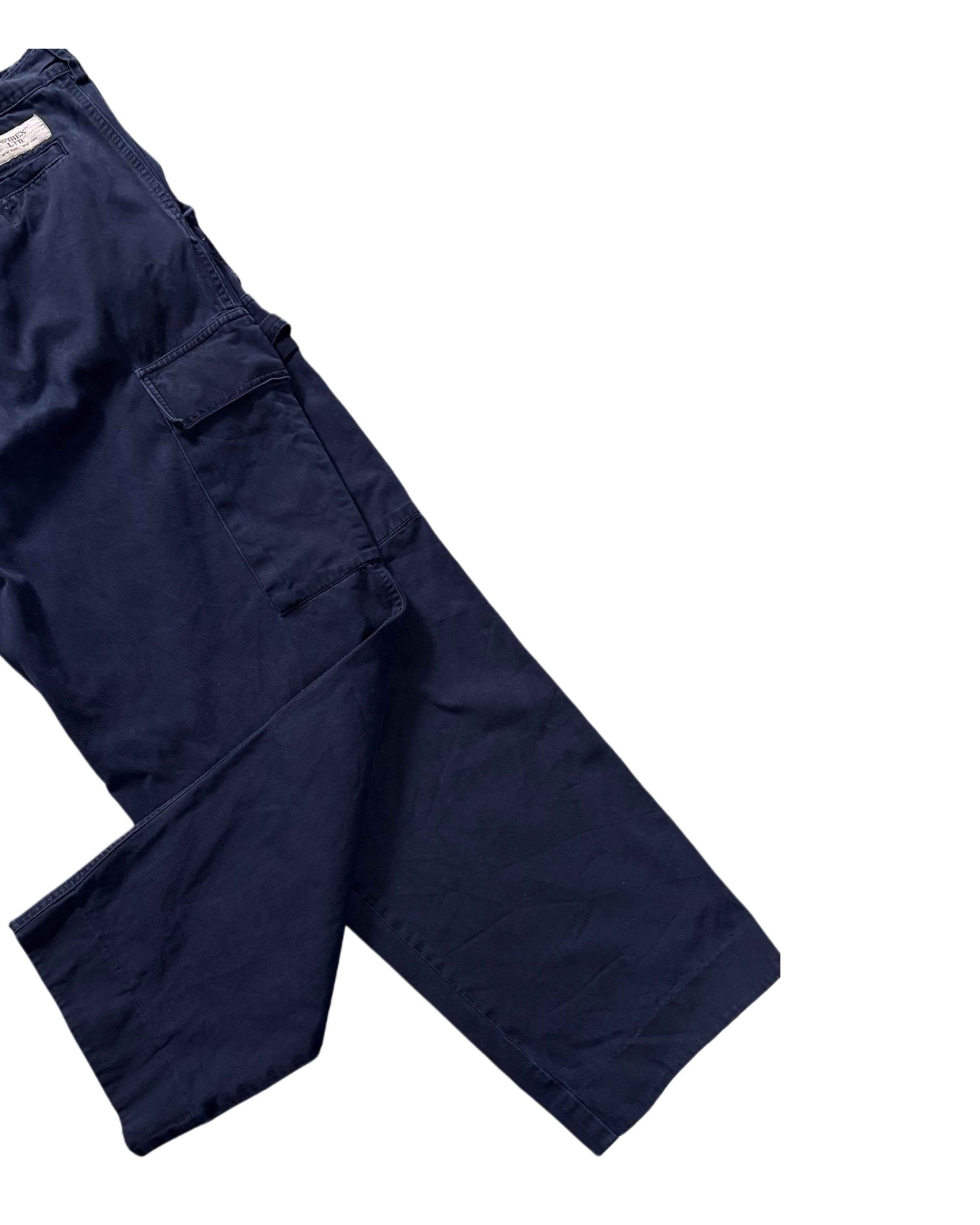Vintage Avirex Buggy Cargo Pants Navy Blue (W36)