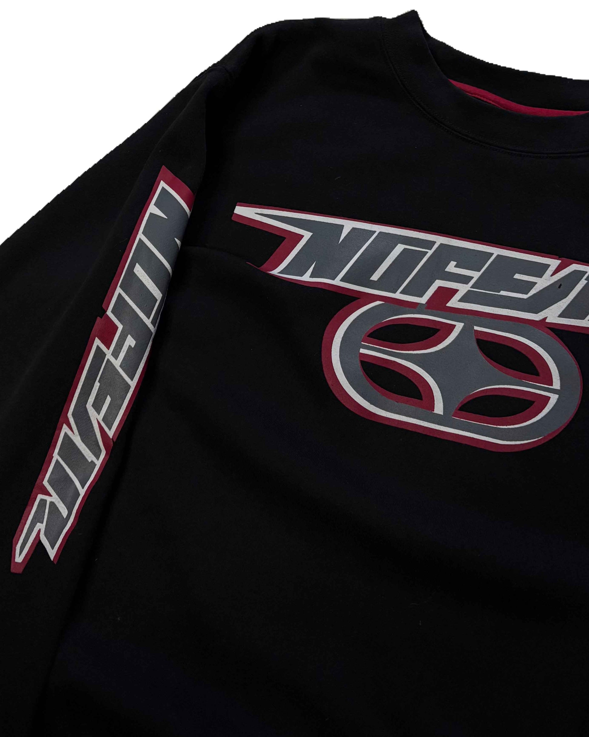 Vintage No Fear Crewneck Black (M) - Gods Thrift Athens