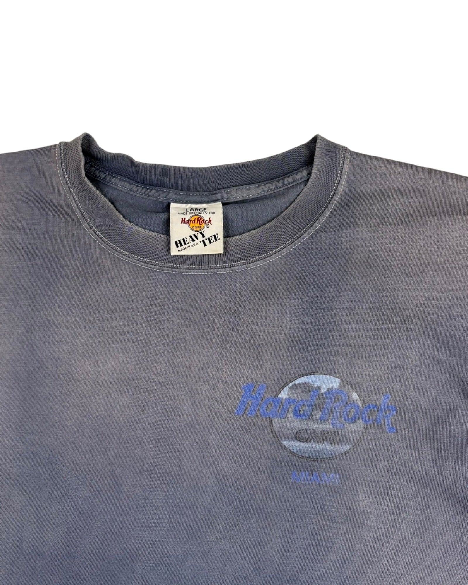 Vintage Hard Rock Cafe Miami Tee | Faded Navy | Size L | Made in USA