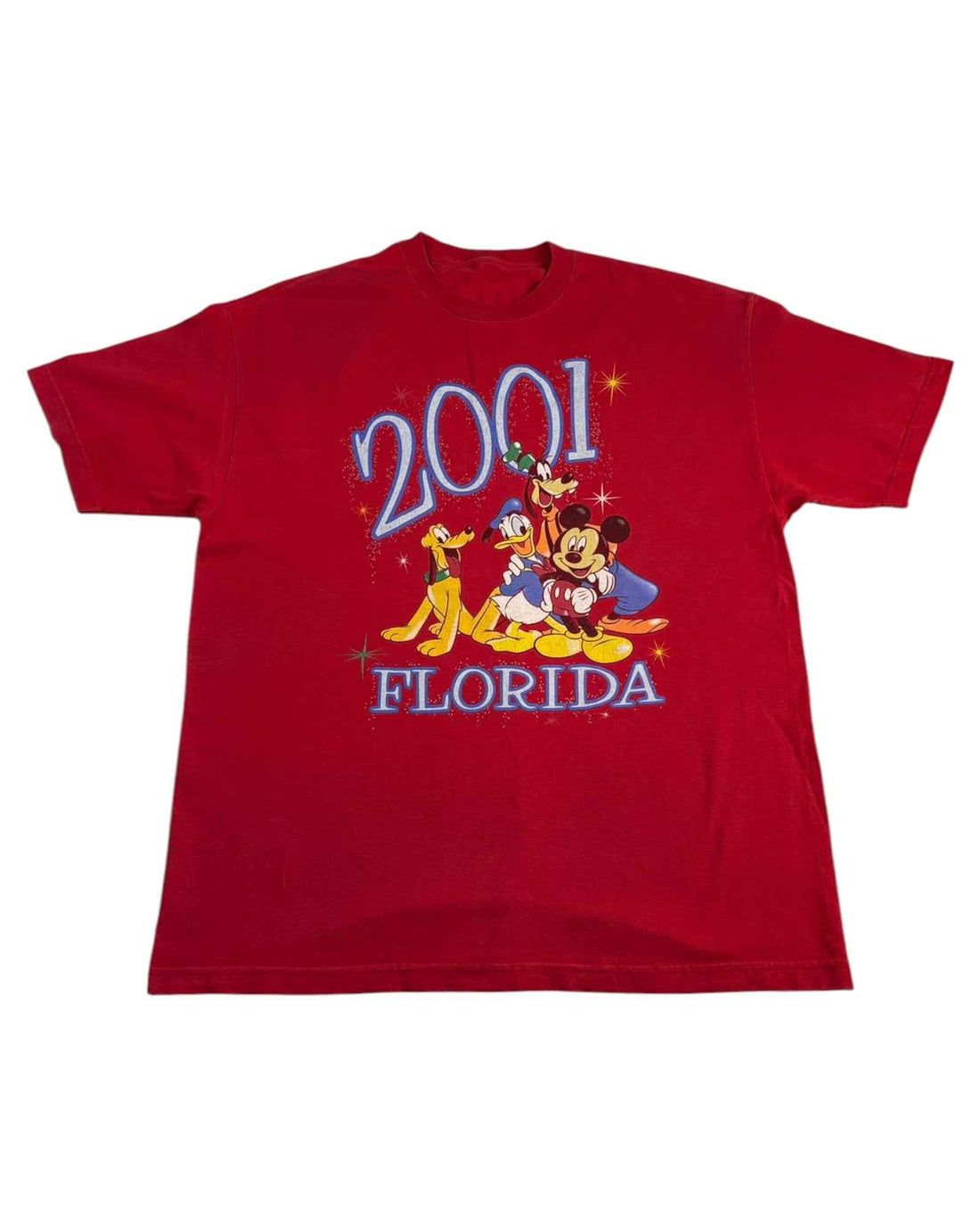 Vintage 2001 Florida Disneyland Mickey Mouse Tee | Red | Size XL