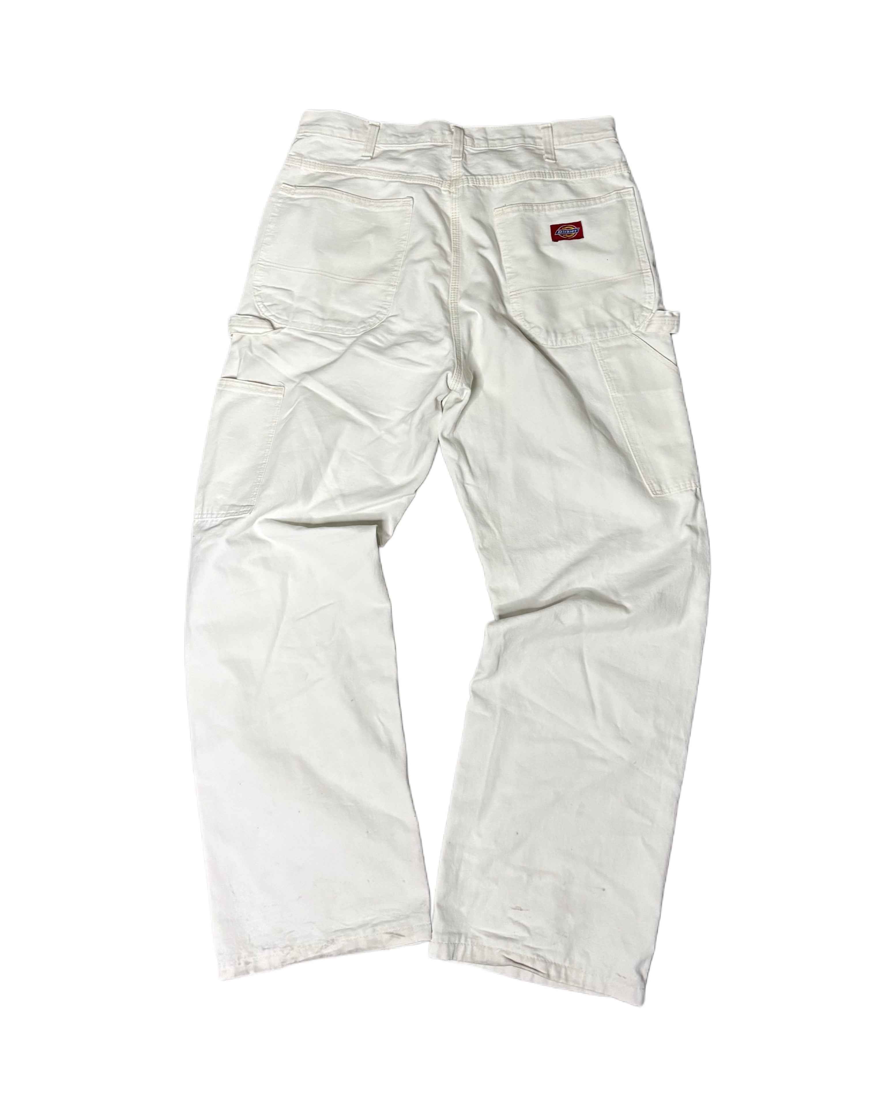 Vintage Carpenter Workpants  Cream (W33) - Gods Thrift Athens