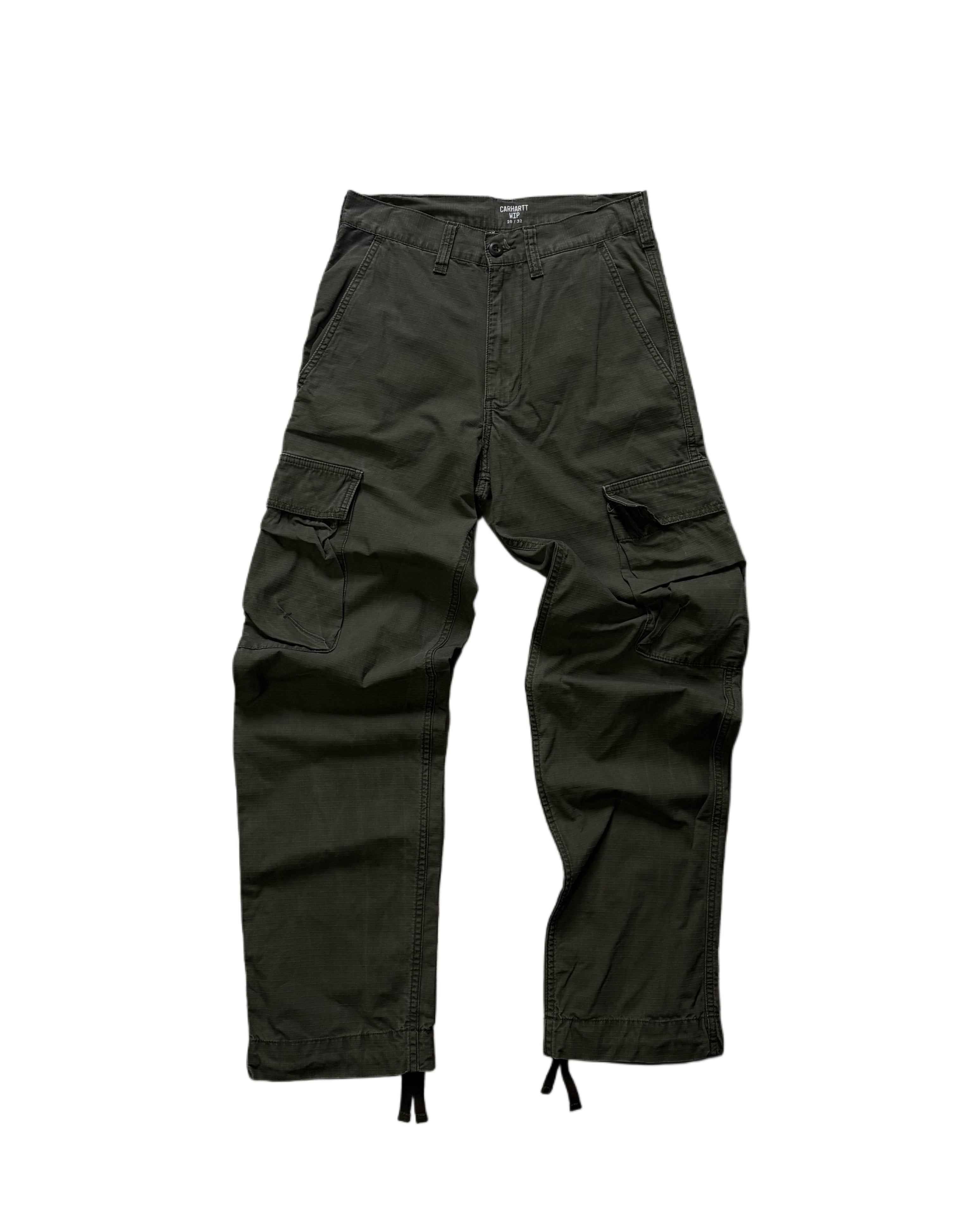 Vintage Carhartt Cargo Pants  Oxford Green (W28 L32) - Gods Thrift Athens
