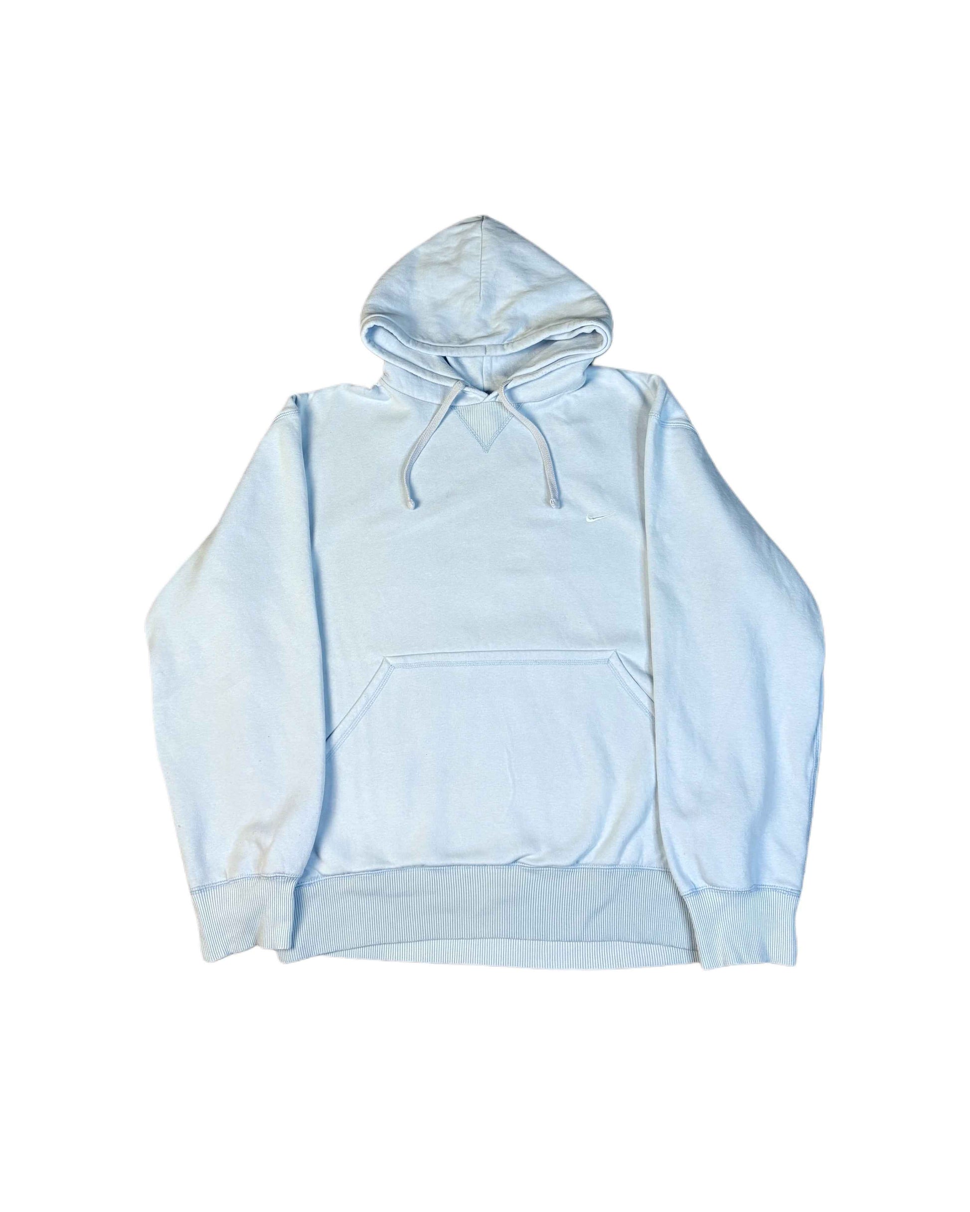 Vintage Nike Hoodie Baby Blue (XL) - Gods Thrift Athens