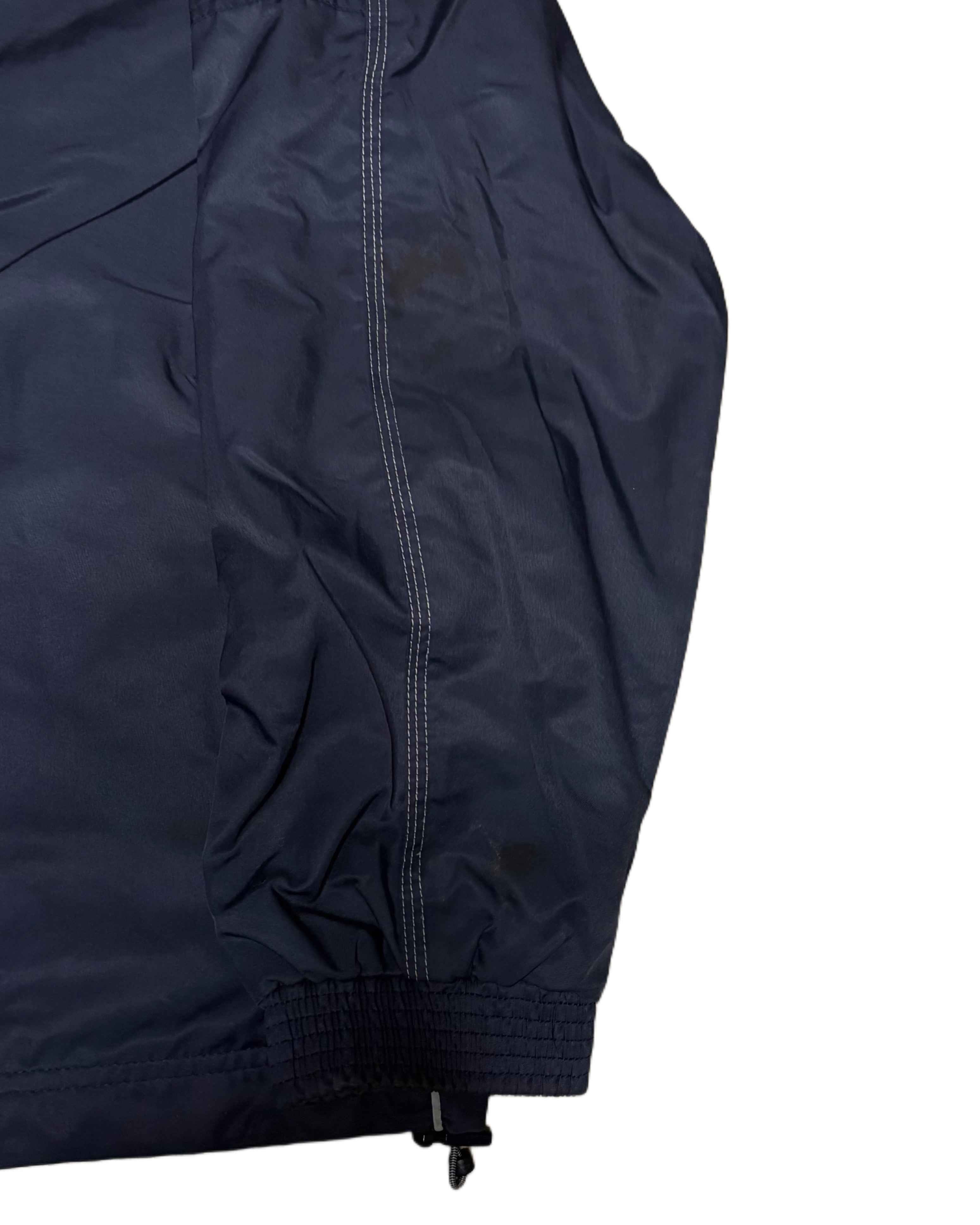 Vintage Nike Sports Jacket Navy Blue (2XL) - Gods Thrift Athens