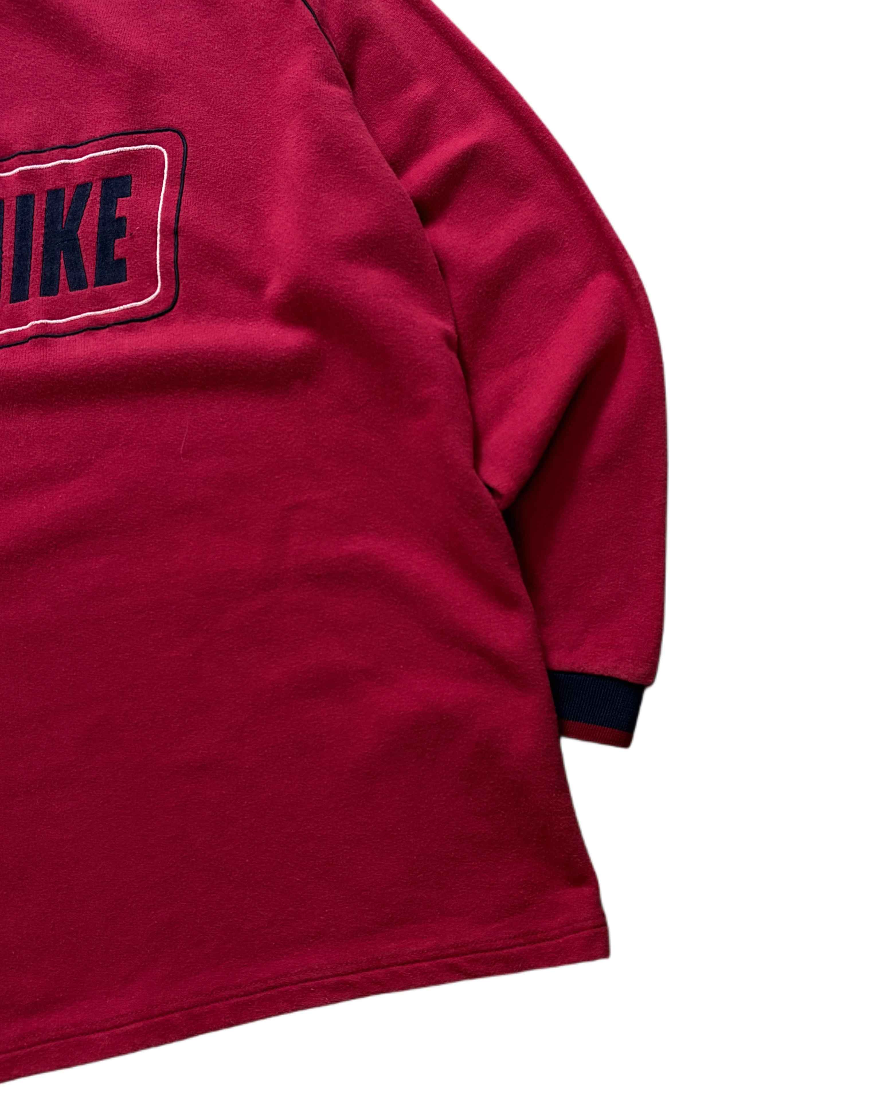 Vintage Nike Crewneck "Made in USA" Red (M) - Gods Thrift Athens