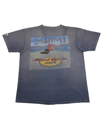 Vintage Hard Rock Cafe Miami Tee | Faded Navy | Size L | Made in USA