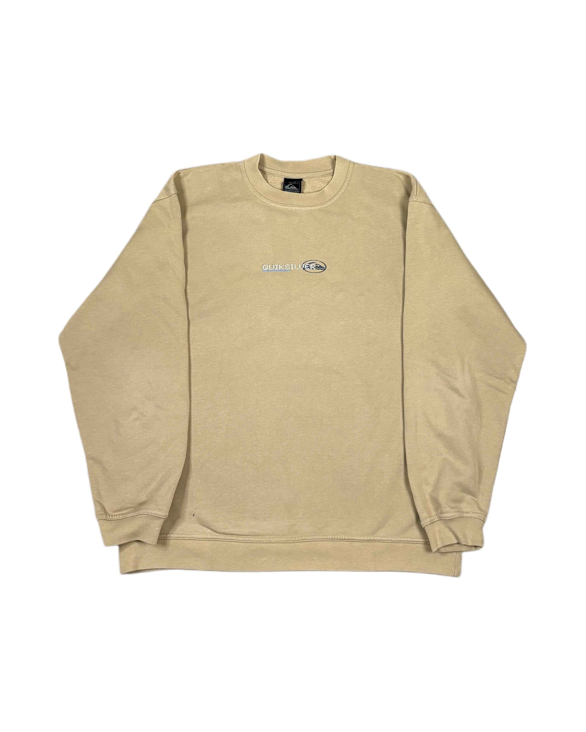 Vintage 00s Quiksilver Crewneck Beige (M)