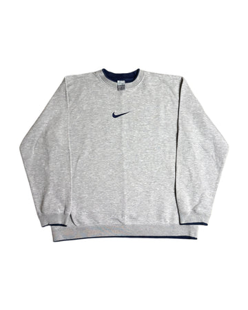 Vintage Nike Center Swoosh Crewneck Grey (XL)