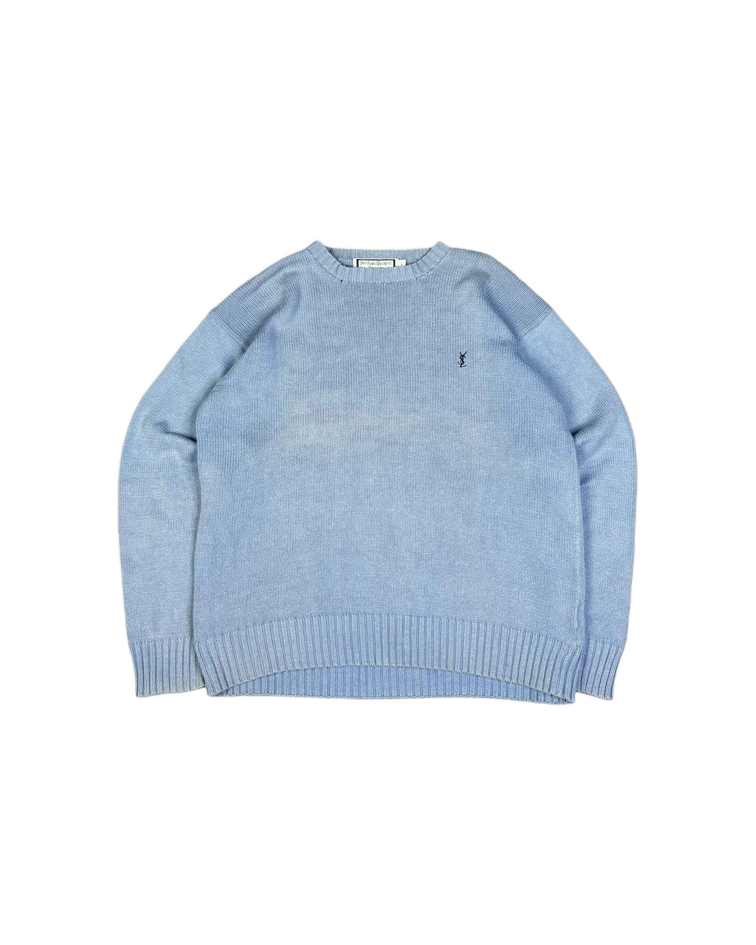 Yves Saint Laurent Knitwear Jumper Baby Blue (L) - Gods Thrift Athens