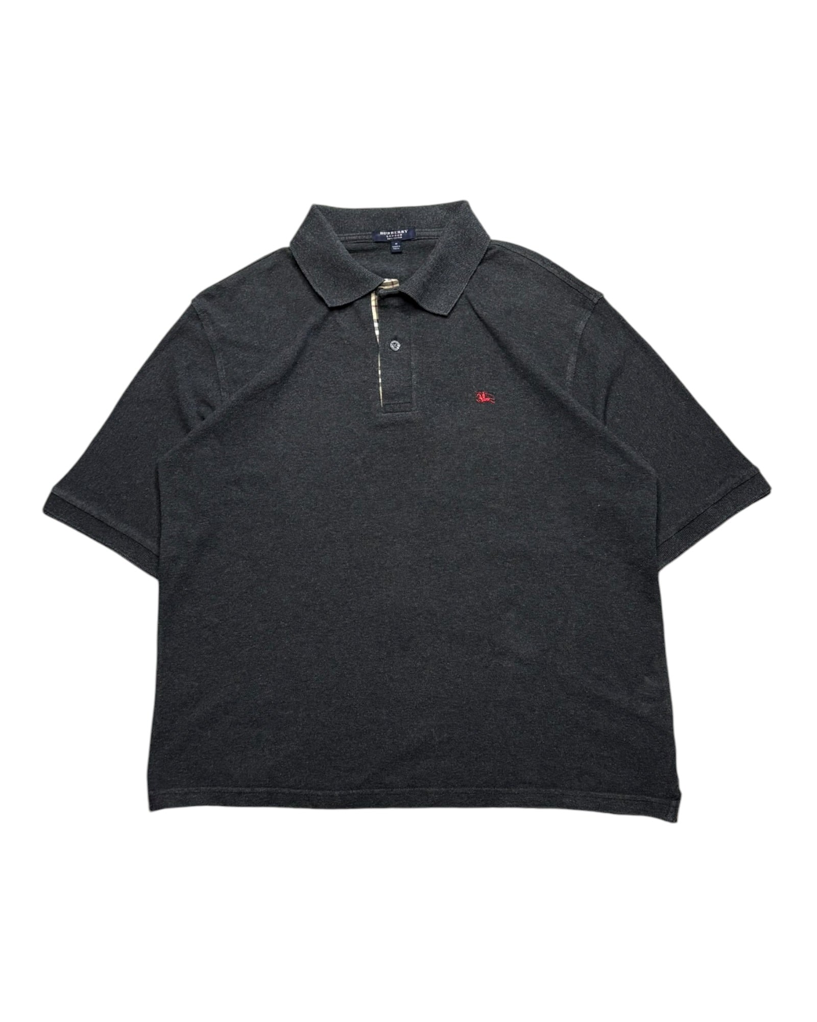 Vintage 2000s Burberry Polo | Grey | Size M | Made in UK
