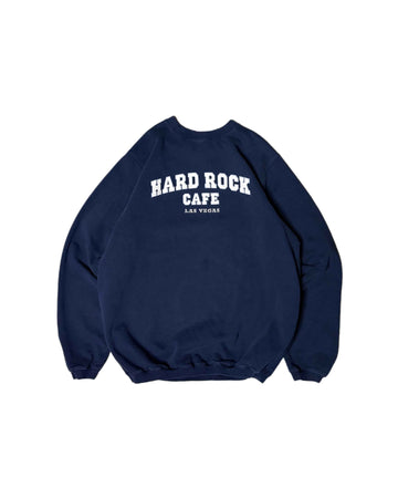 Vintage Hard Rock Cafe Las Vegas Crewneck Navy Blue (M) - Gods Thrift Athens