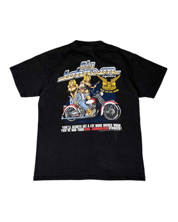 Vintage 1998 "Big Johnson" T-shirt Black (L) - Gods Thrift Athens