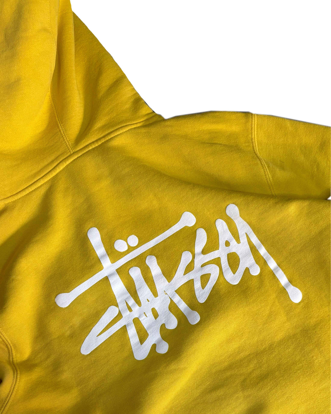 Stussy Hoodie Yellow (M) - Gods Thrift Athens