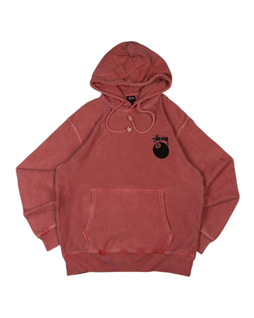 Vintage Stussy Eight Ball Hoodie | Watermelon Pink | Size M