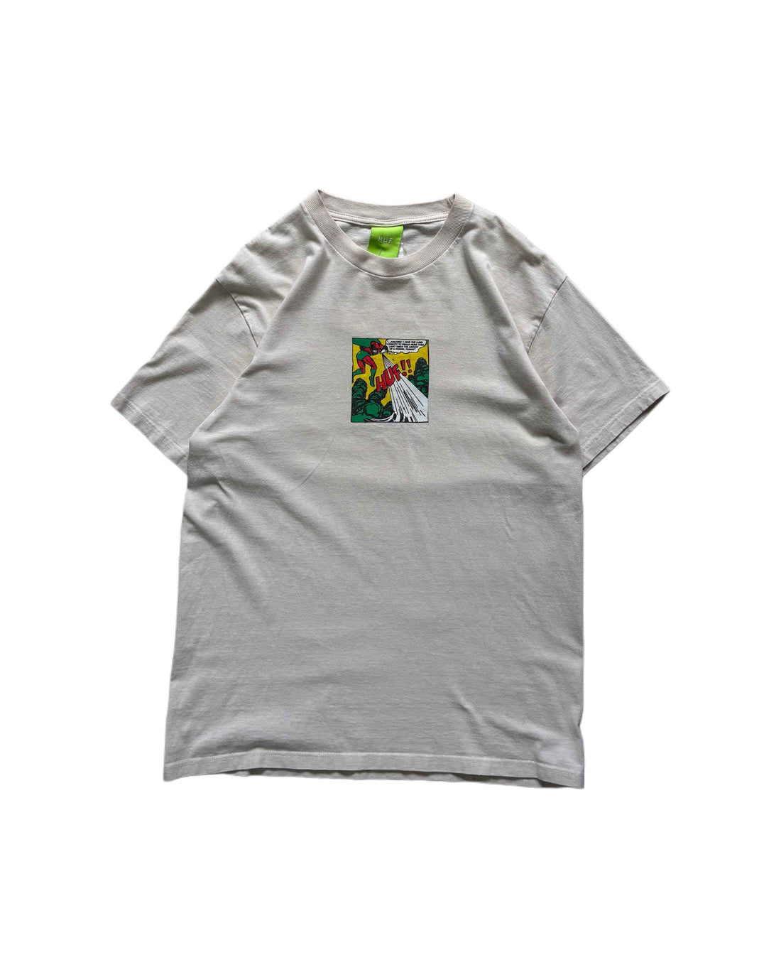 Huf T-shirt Cream (M) - Gods Thrift Athens