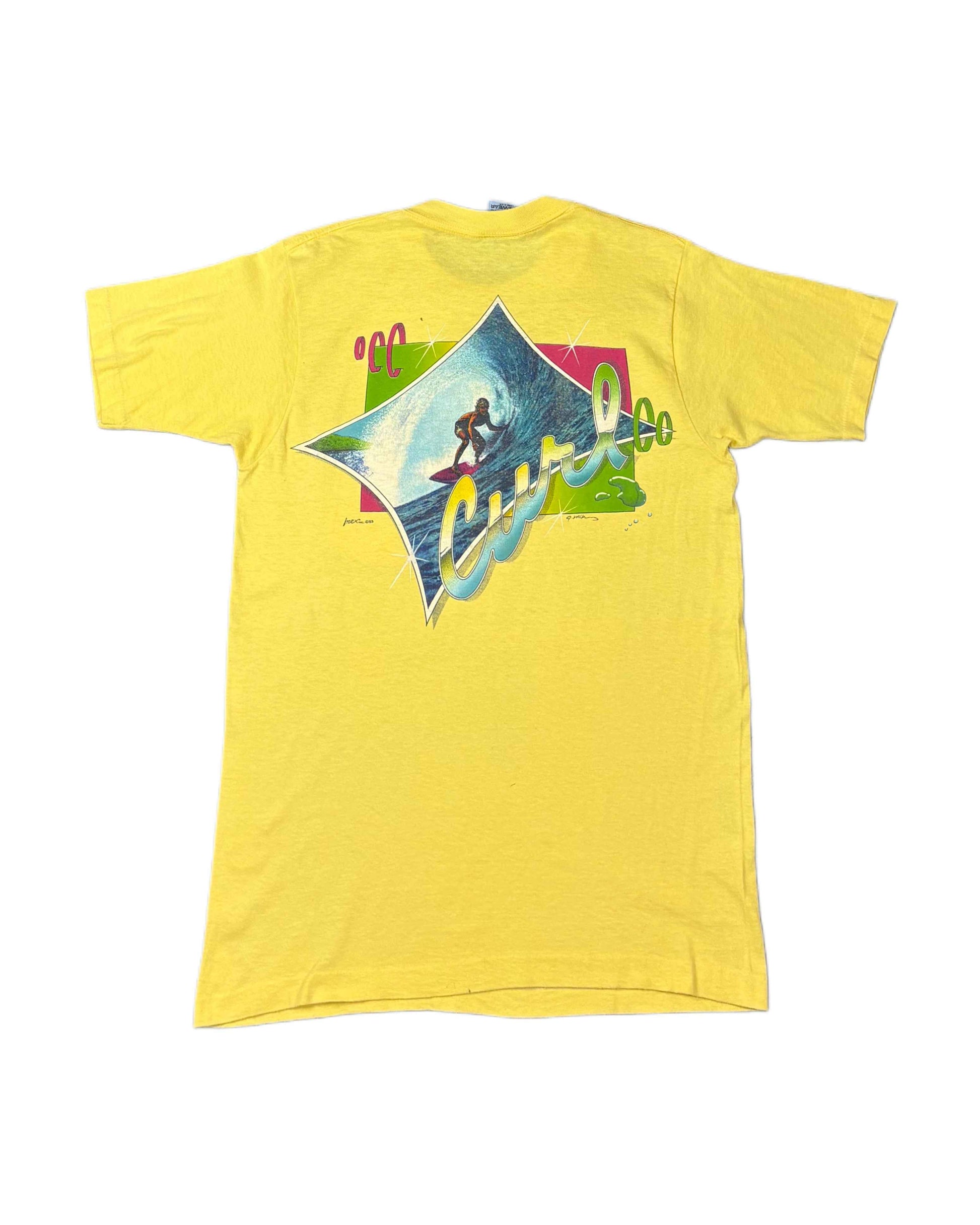 Vintage 90s Surf T-shirt Yellow (L)