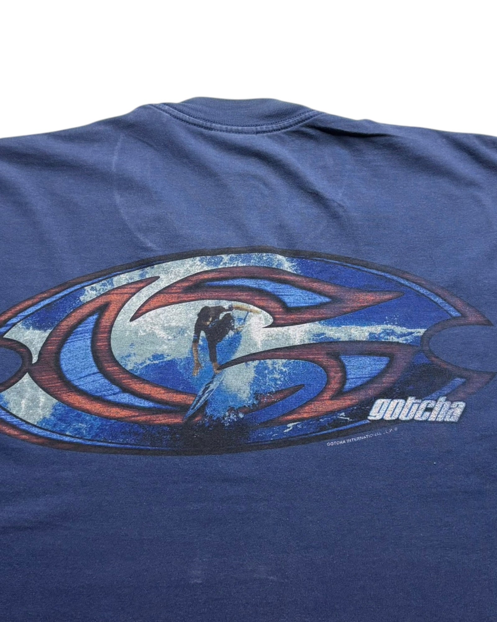 Vintage 2000s Gotcha Surf Tee | Navy Blue | Size L