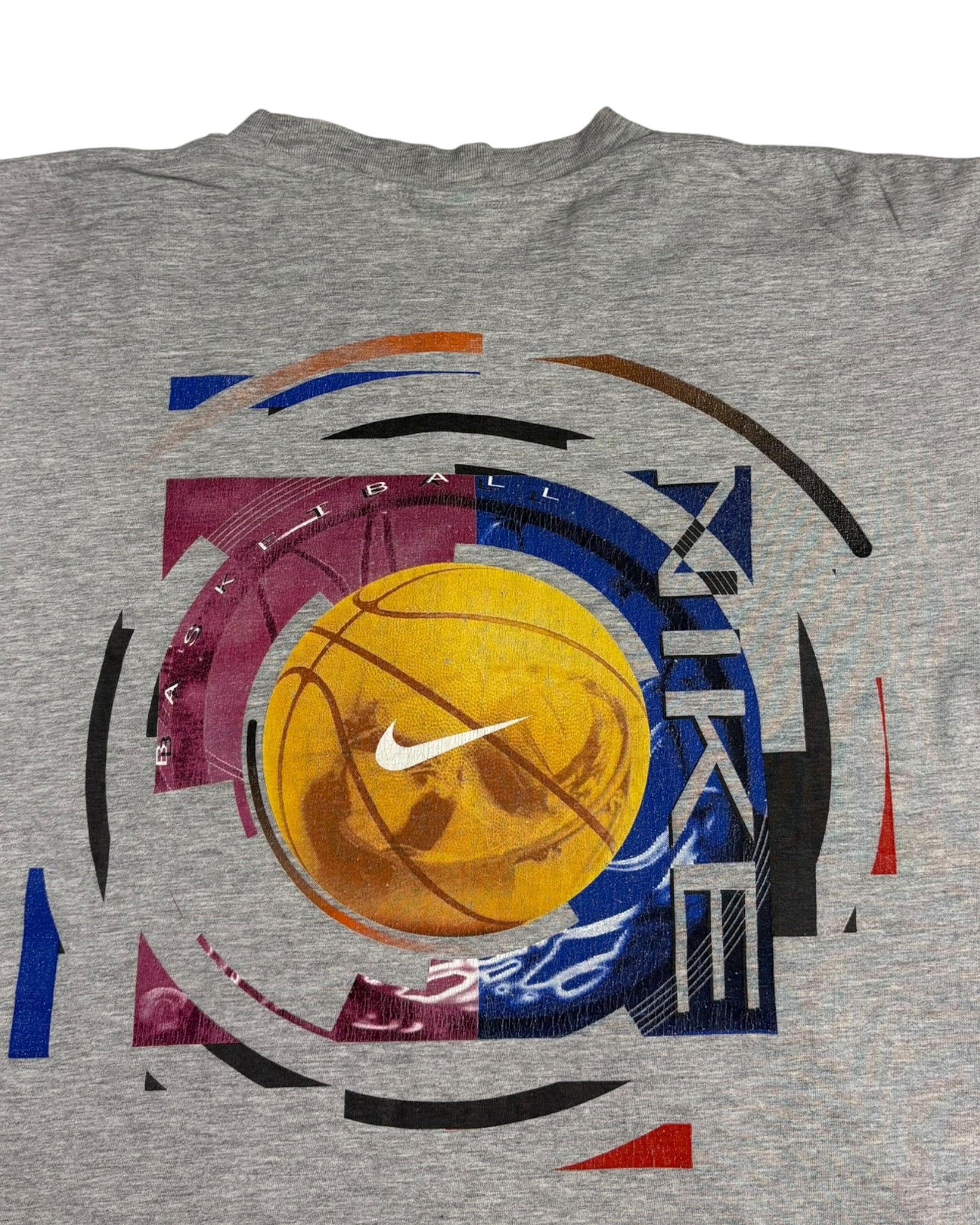 Vintage 2000s Nike Basketball Tee | Grey | Size L | Made in Greece