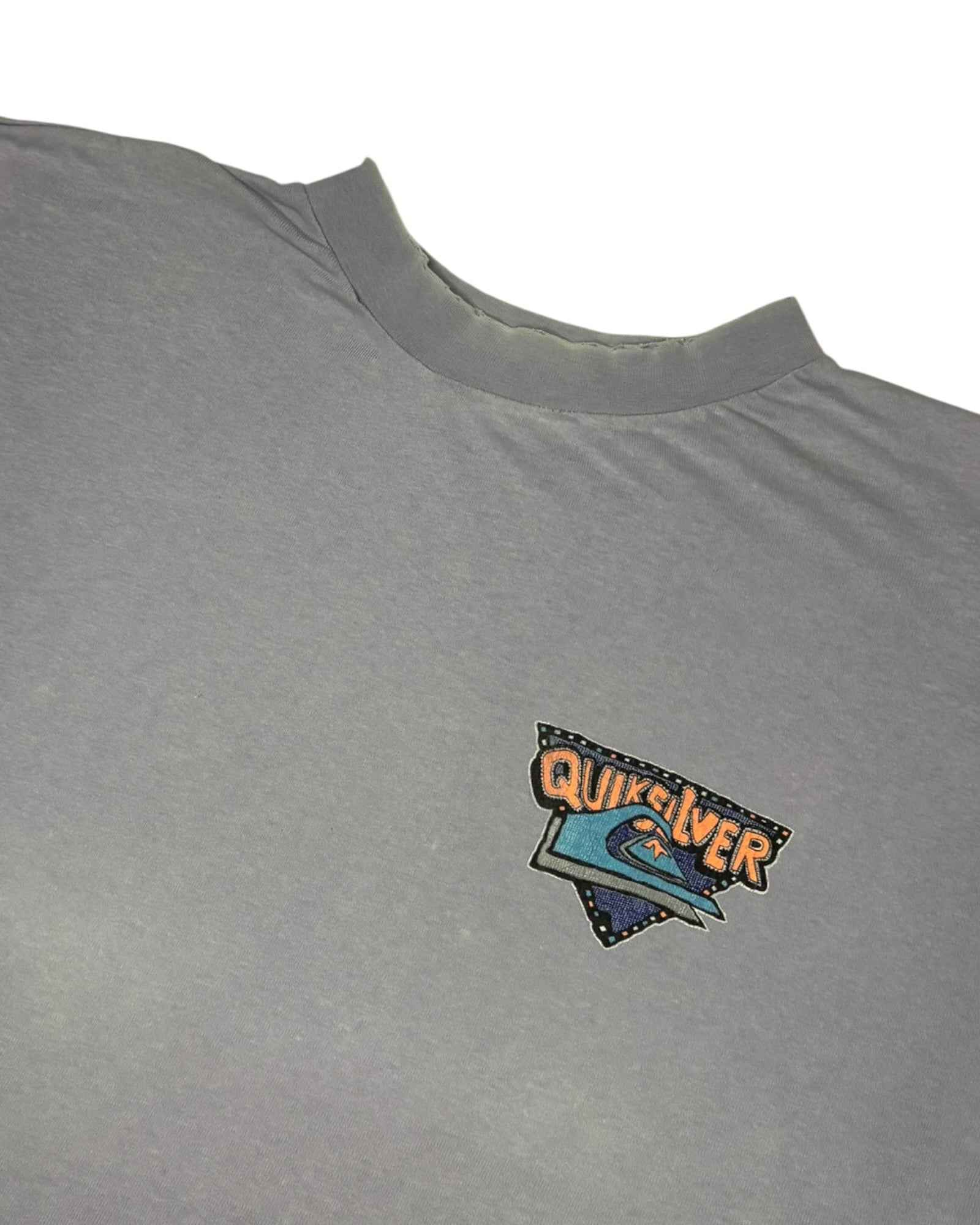 Vintage 90s Quiksilver Tee | Violet | Size XL/XXL - Gods Thrift Athens