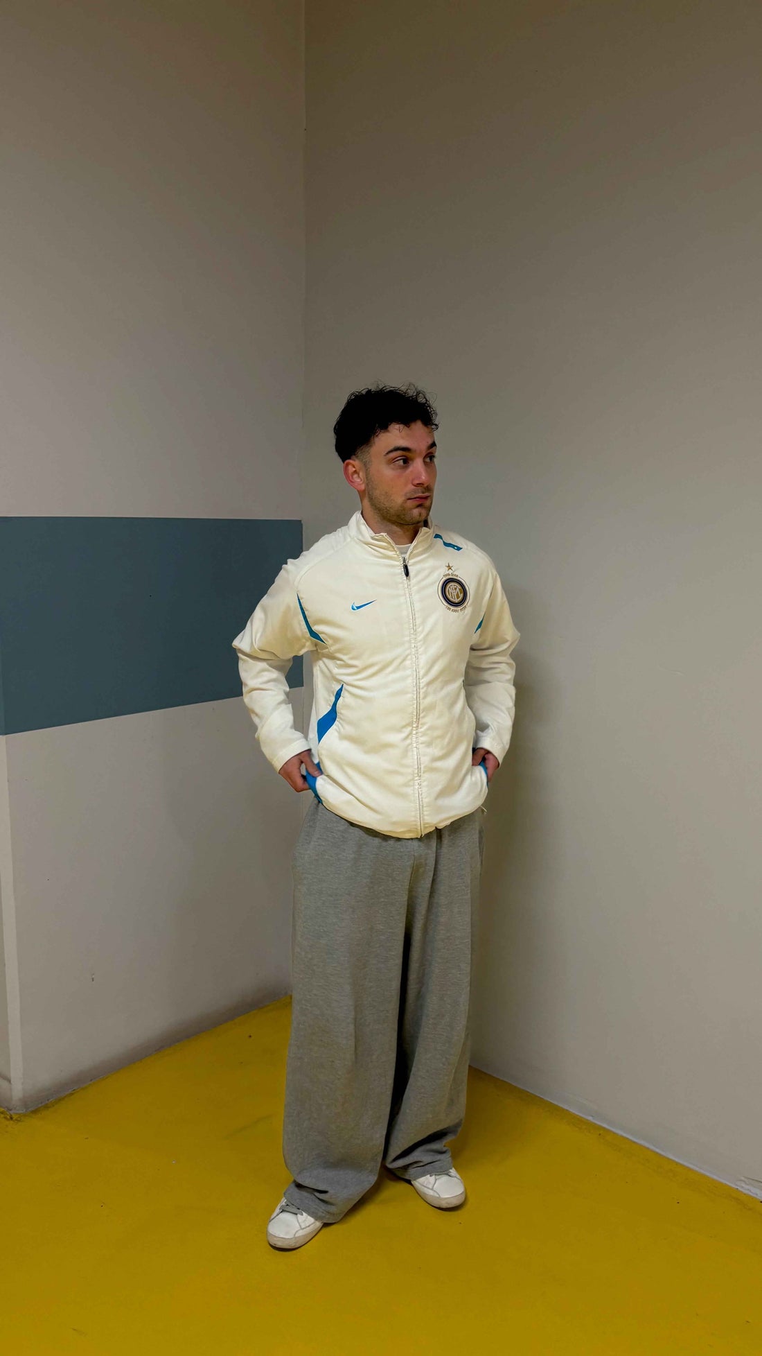 Vintage 2008 Nike Inter Milan 100 Years Anniversary Track Jacket | White/Blue | Size M