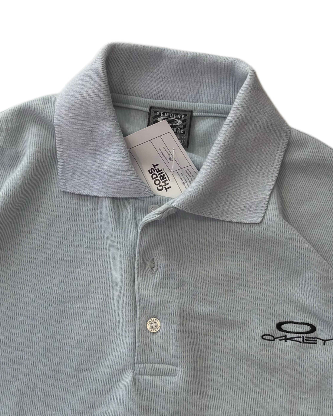 Oakley Polo T-shirt Baby Blue (XL) - Gods Thrift Athens