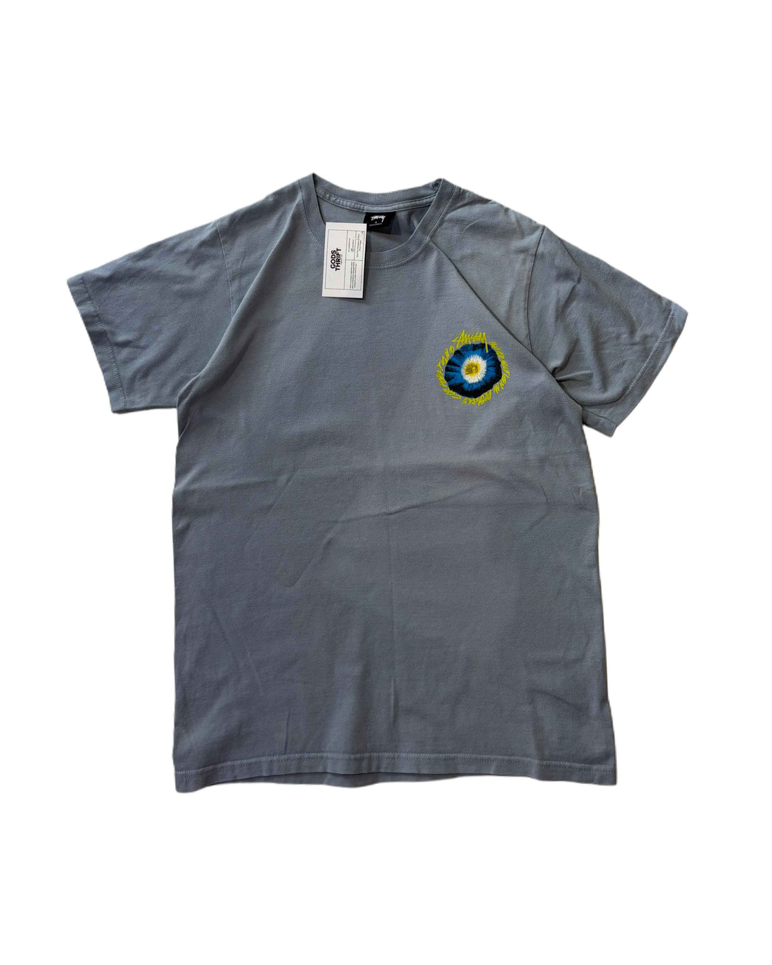 Stussy flowers T-shirt in Violet (S) - Gods Thrift Athens