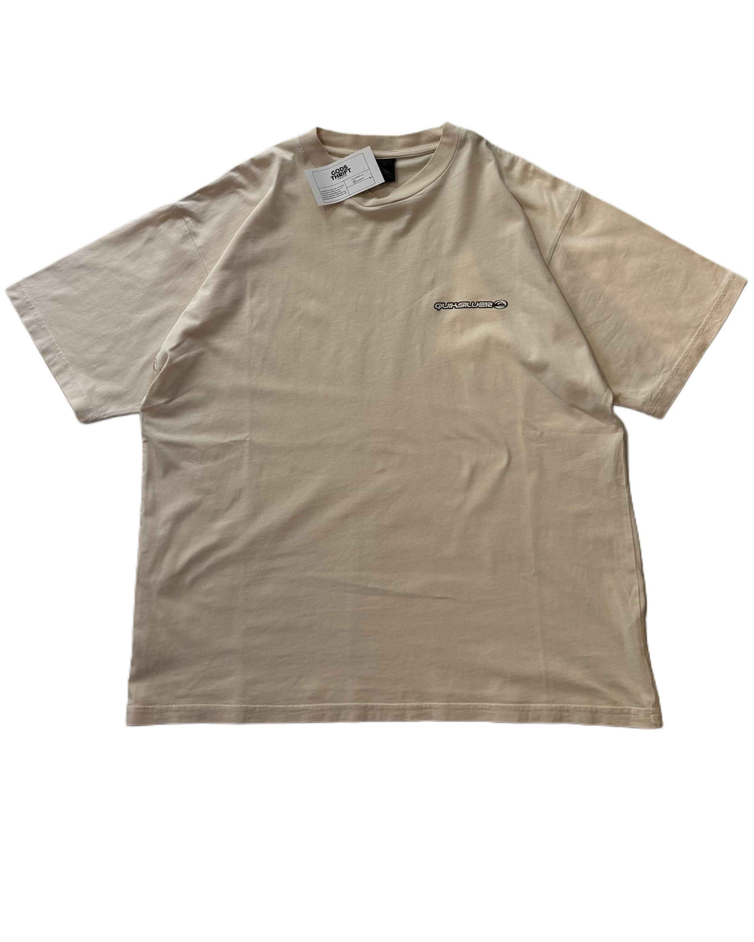 00s Quiksilver X Kelly Slater T-shirt Cream (M) - Gods Thrift Athens