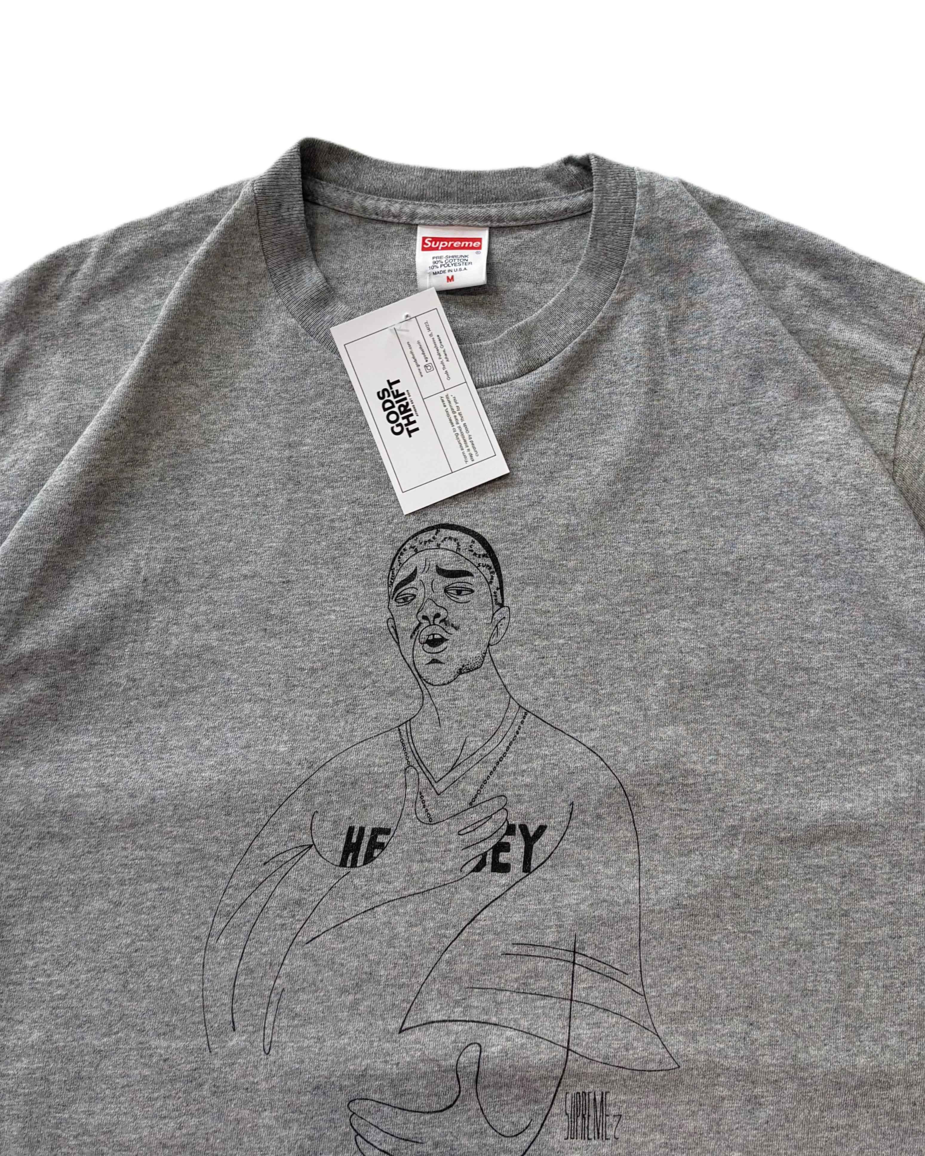 Supreme Graphic T-shirt Grey (M) - Gods Thrift Athens