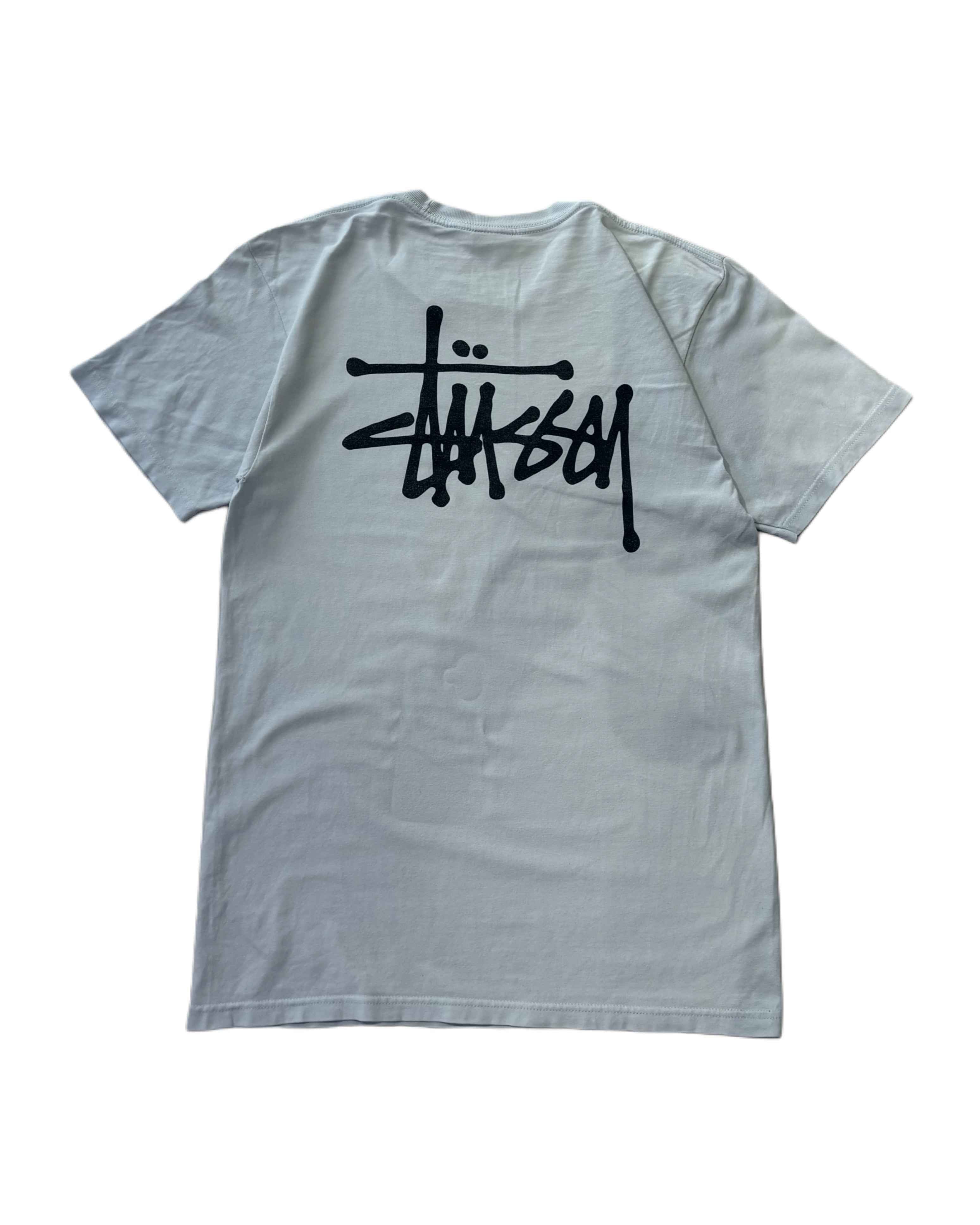 Stussy classic logo T-shirt Baby blue (M) – Gods Thrift Athens