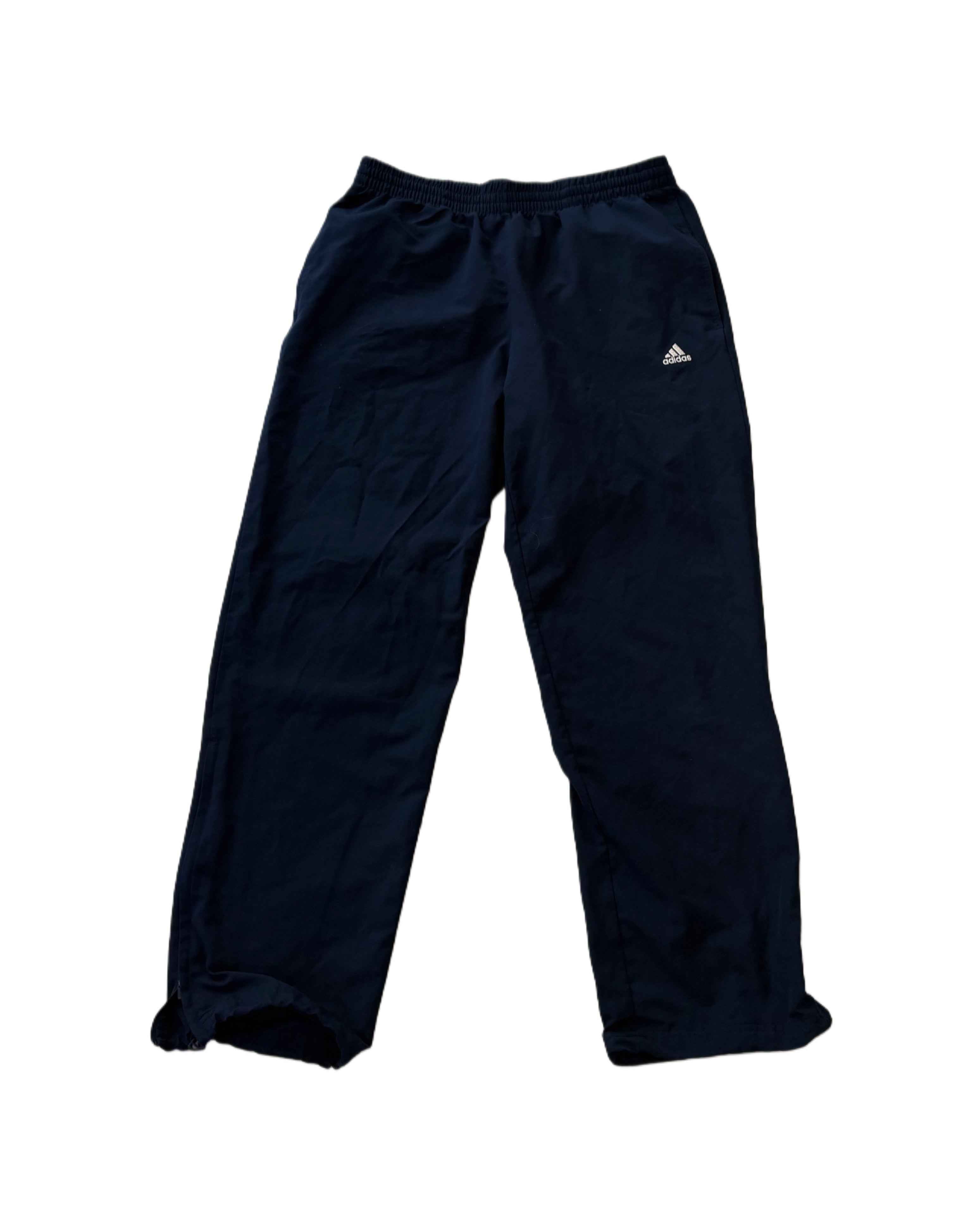 Adidas trackpants with Adjustable chords Navy blue (M) - Gods Thrift Athens