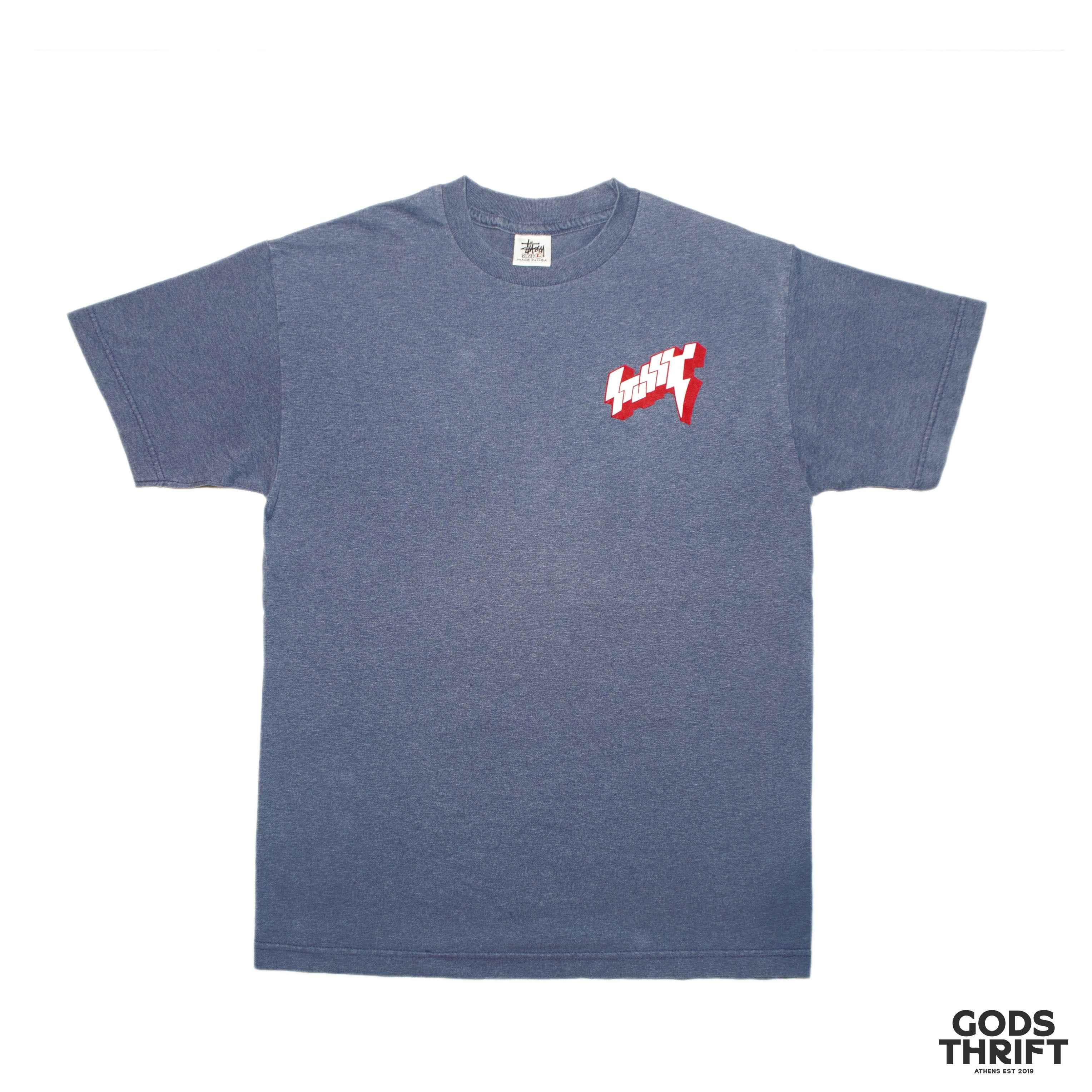 Stussy 1990-93 gen t-shirt made in USA (L) - Gods Thrift Athens