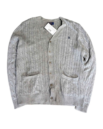 Polo Ralph Lauren Knit Cardigan in Grey (M) - Gods Thrift Athens