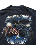 Vintage Orange Country choppers Long Sleeve T-shirt Navy Blue (M) - Gods Thrift Athens