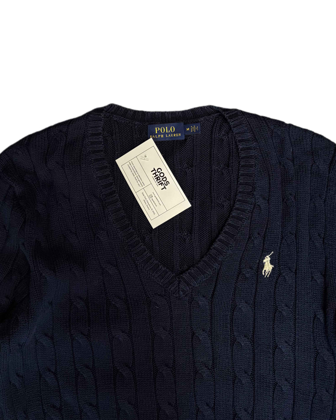 Polo Ralph Lauren Knit in Navy Blue (M) - Gods Thrift Athens