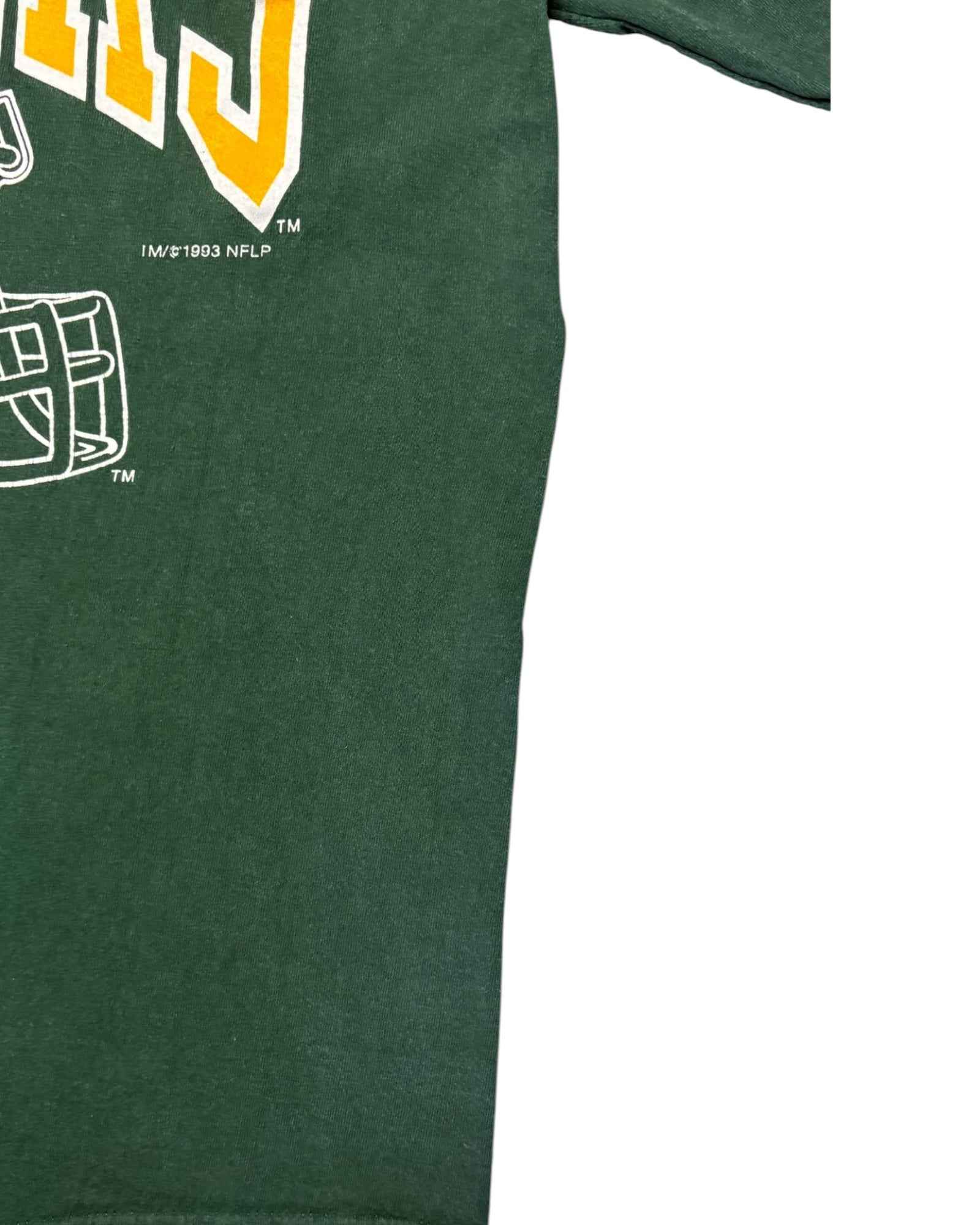 Vintage 1993 Green Bay Packers Single Stitch Tee | Green | Size L