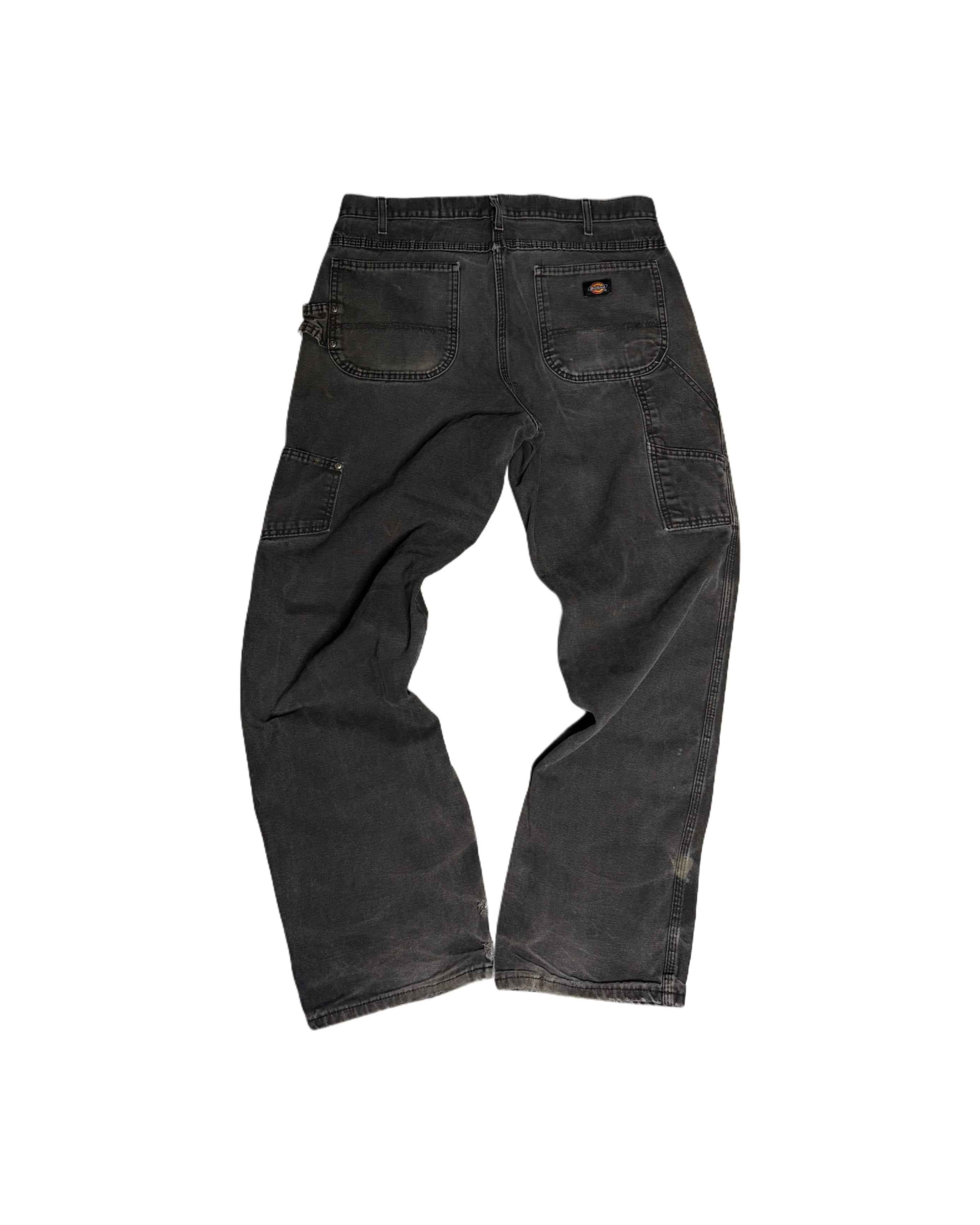 Dickies Thrashed Workpants Grey (W36 L34) - Gods Thrift Athens