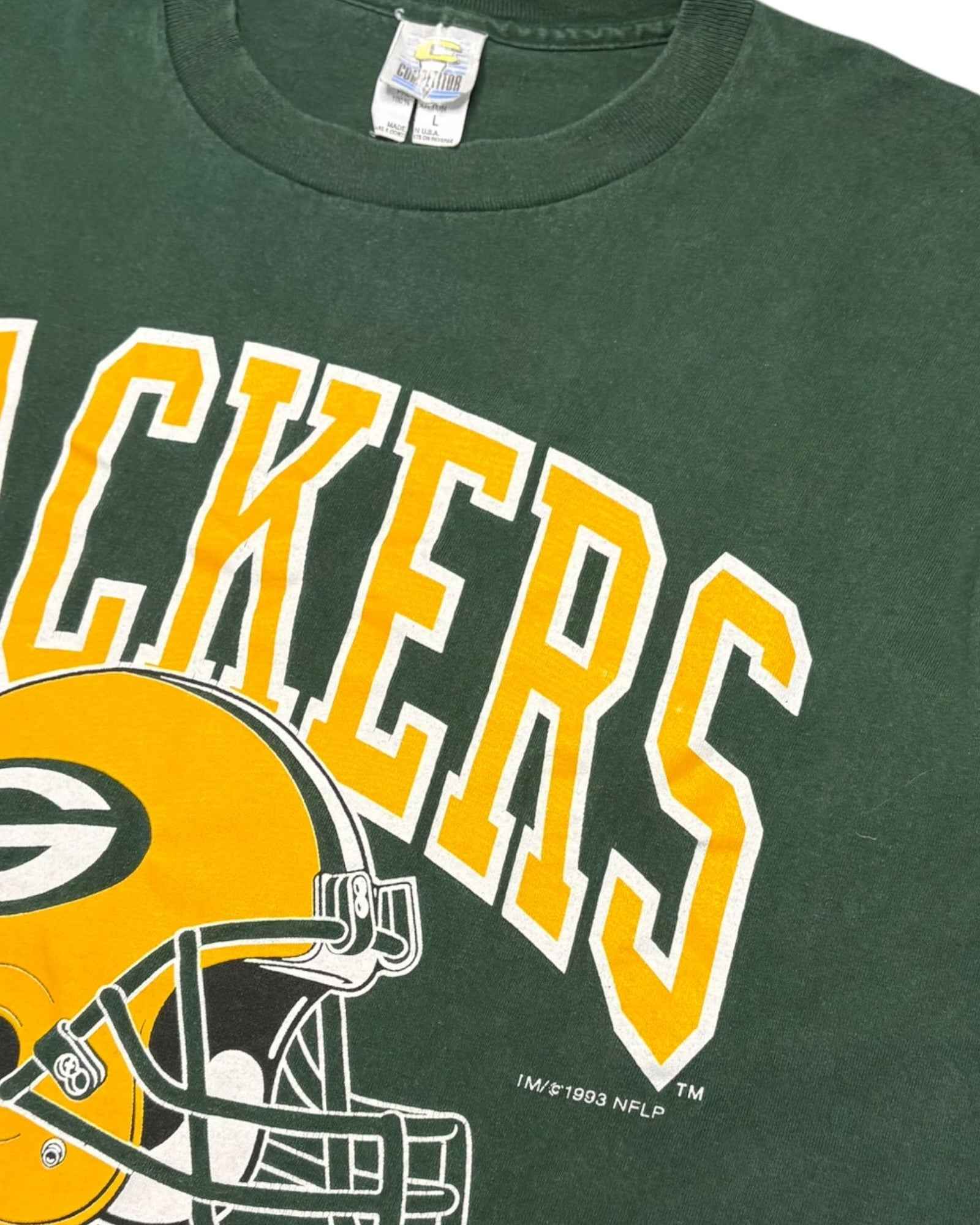 Vintage 1993 Green Bay Packers Single Stitch Tee | Green | Size L