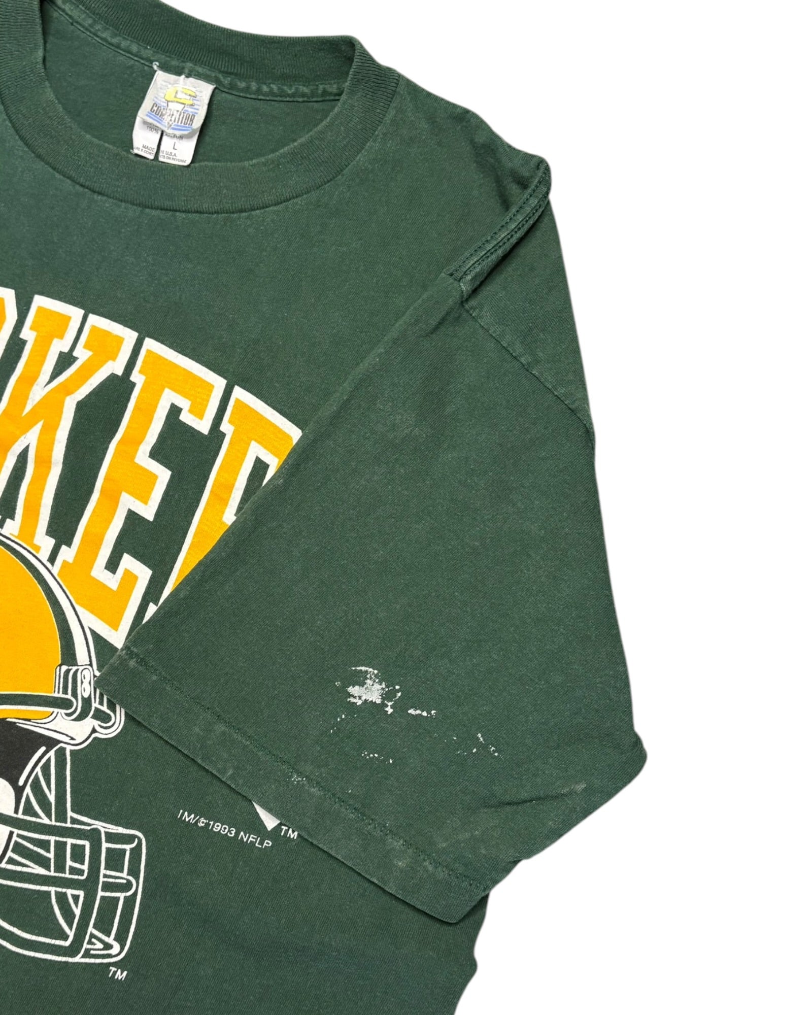 Vintage 1993 Green Bay Packers Single Stitch Tee | Green | Size L