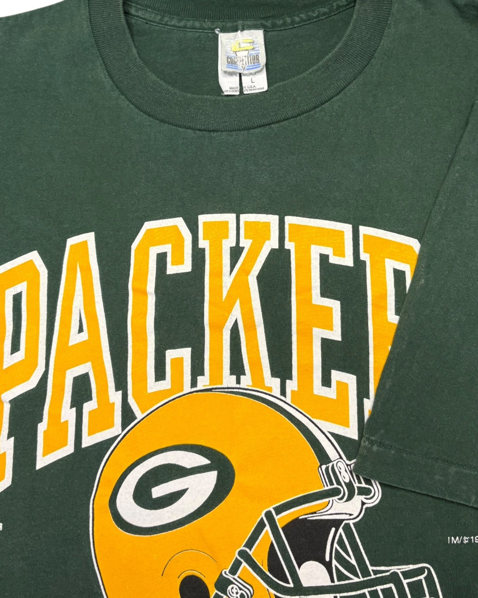 Vintage 1993 Green Bay Packers Single Stitch Tee | Green | Size L