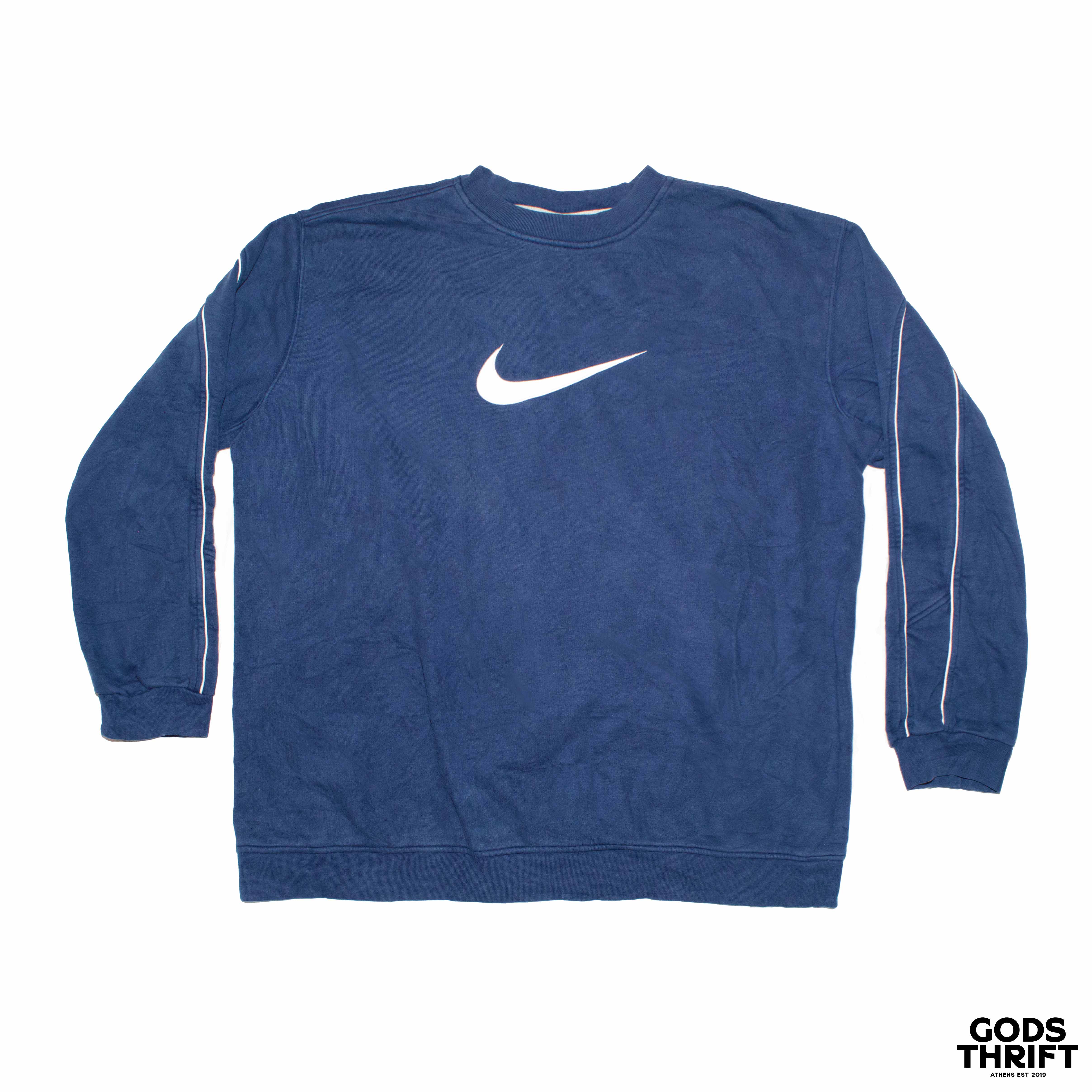 Nike center swoosh crewneck (M) - Gods Thrift Athens